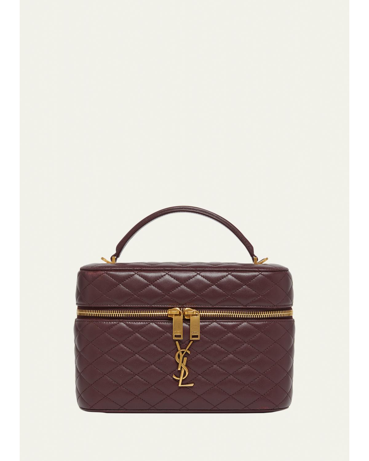 Gaby Large YSL Vanity Bag in Quilted Leather