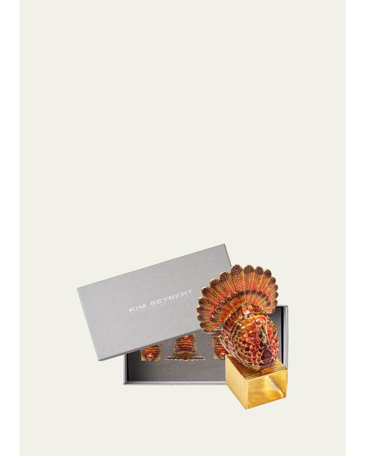 Kim Seybert Turkey Trot Napkin Rings, Set of 4