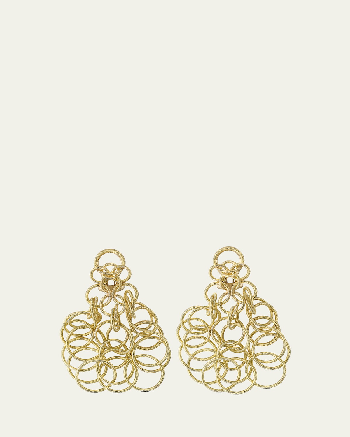 Buccellati Hawaii 18K Gold Pendant Earrings, 5cm
