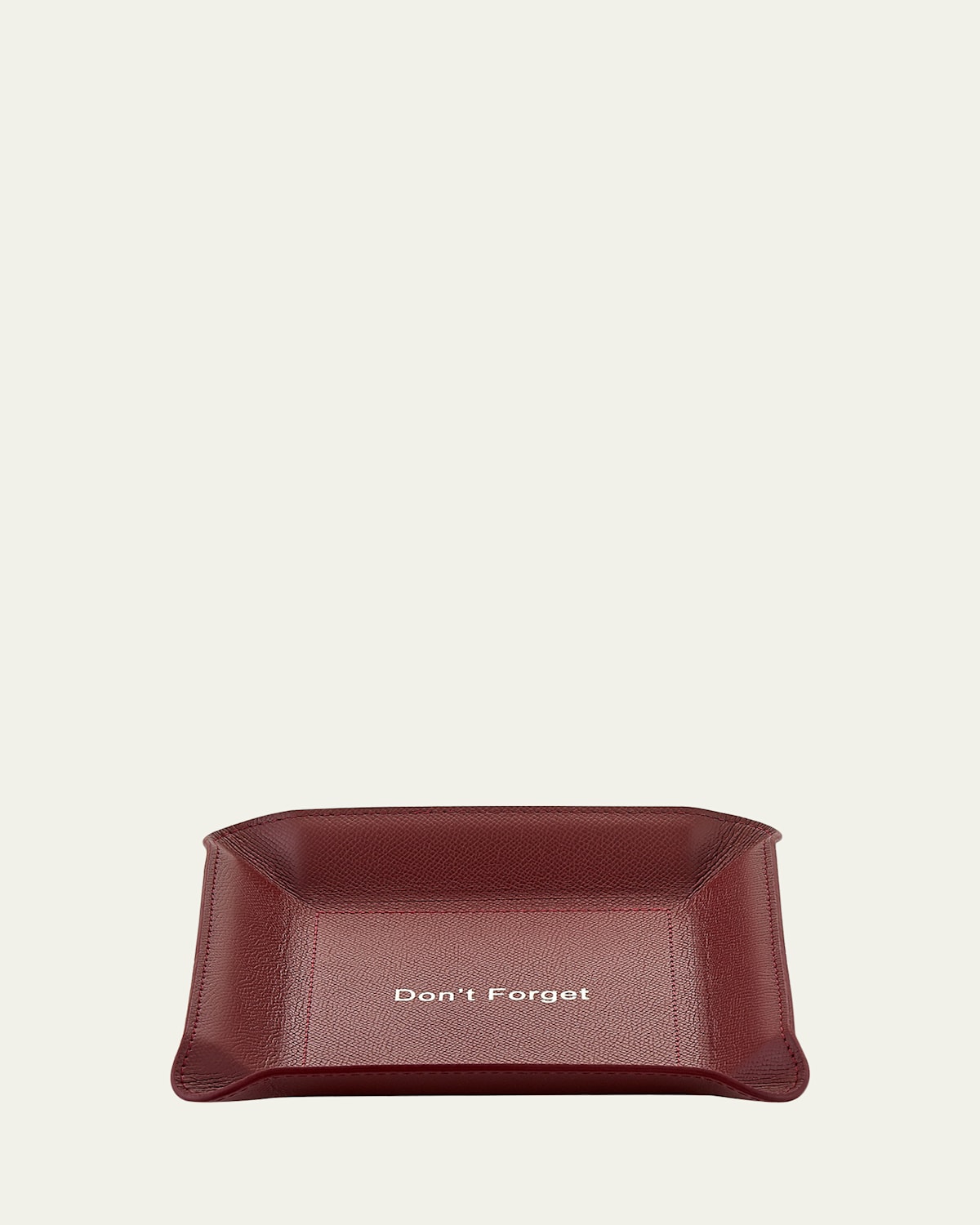 Graphic Image Don't Forget Leather Valet Tray In Red