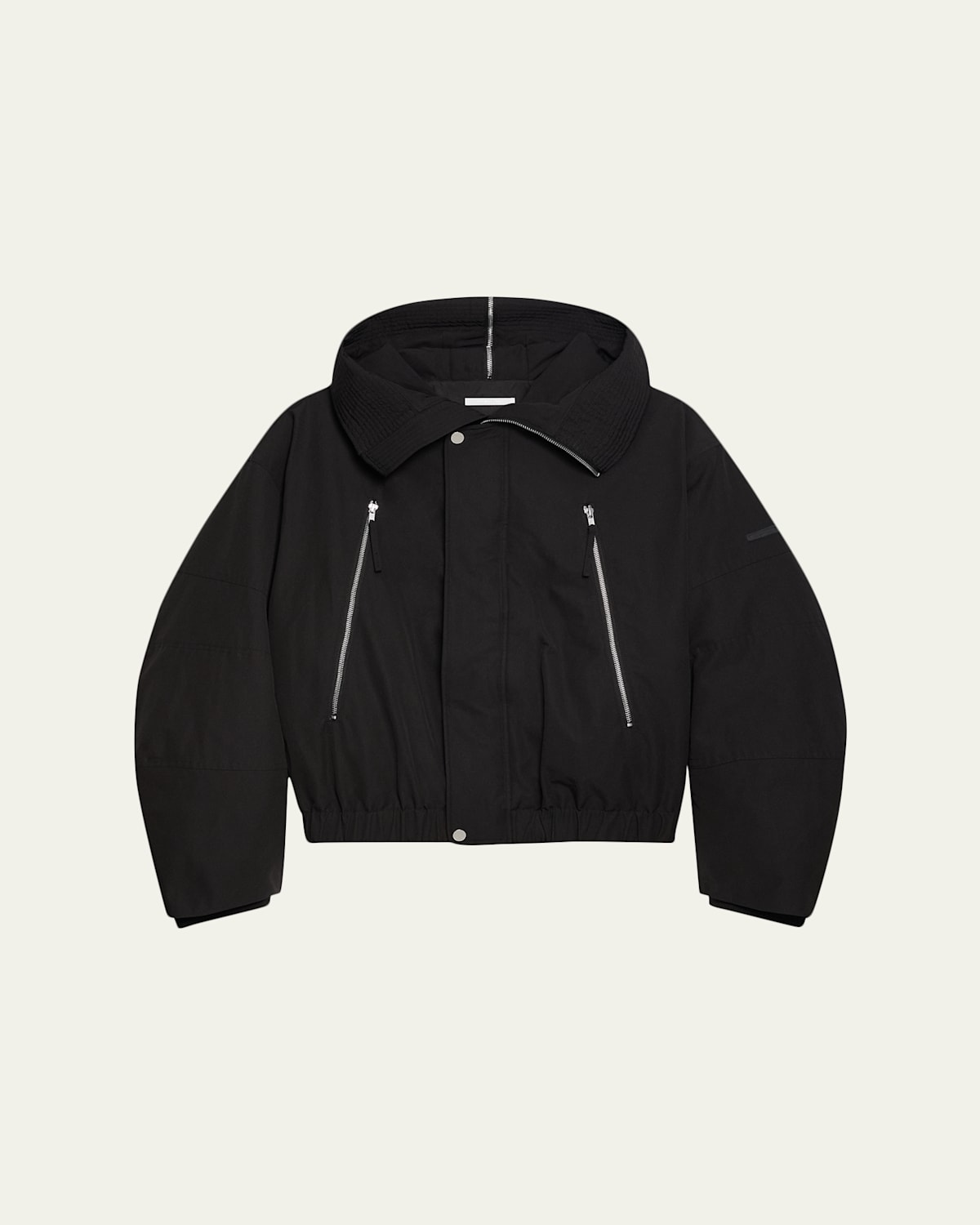 Helmut Lang Relaxed Fit Hooded Bomber Jacket In Black