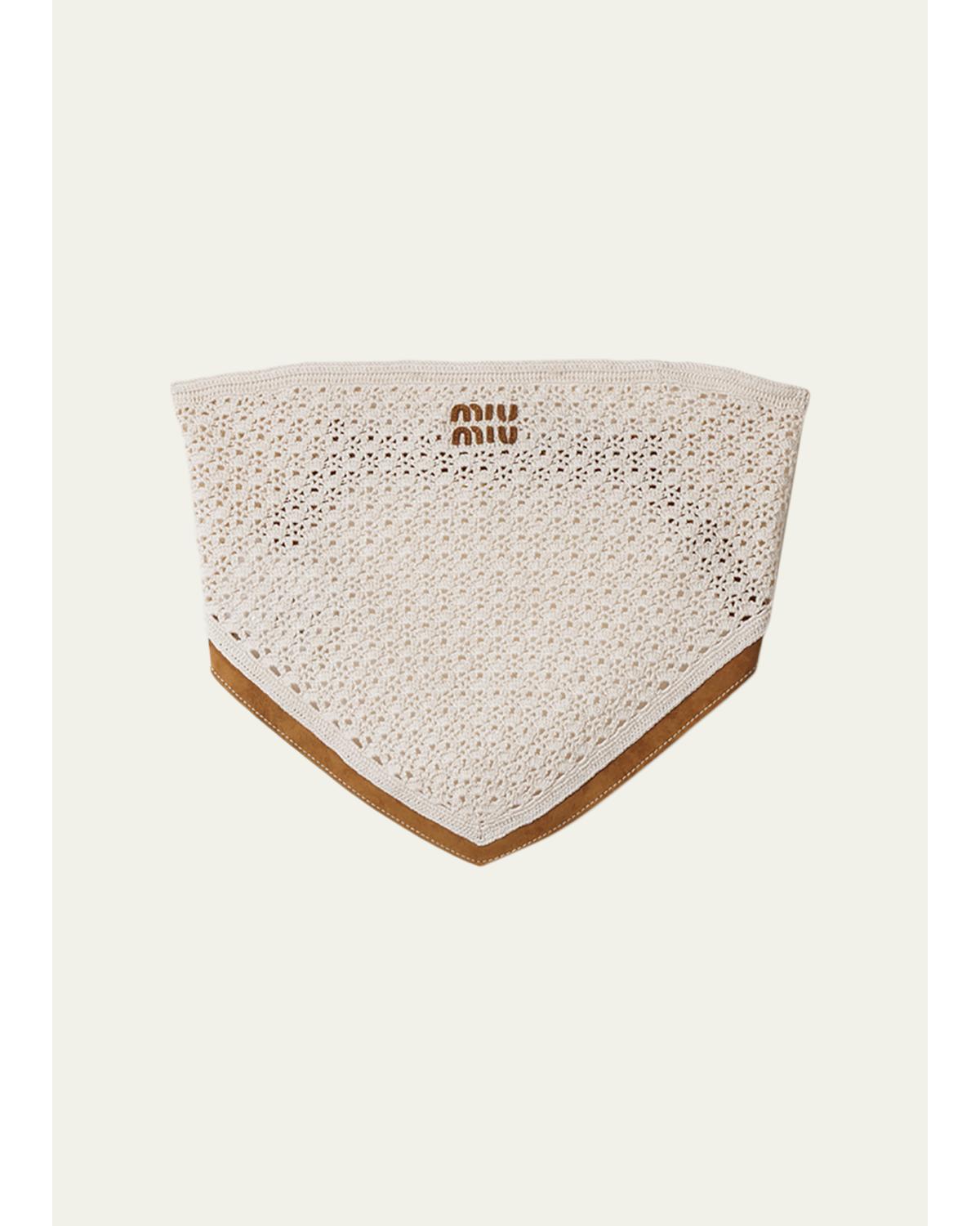 Strapless Crochet Knit Bandana Top