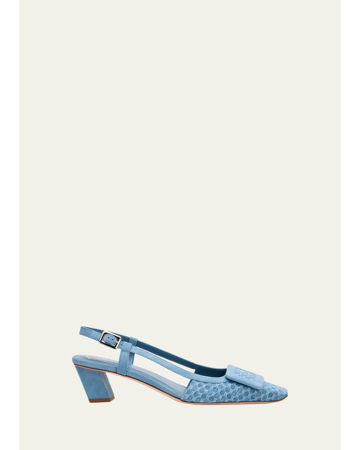 45Mm Belle Vivier Denim Slingback