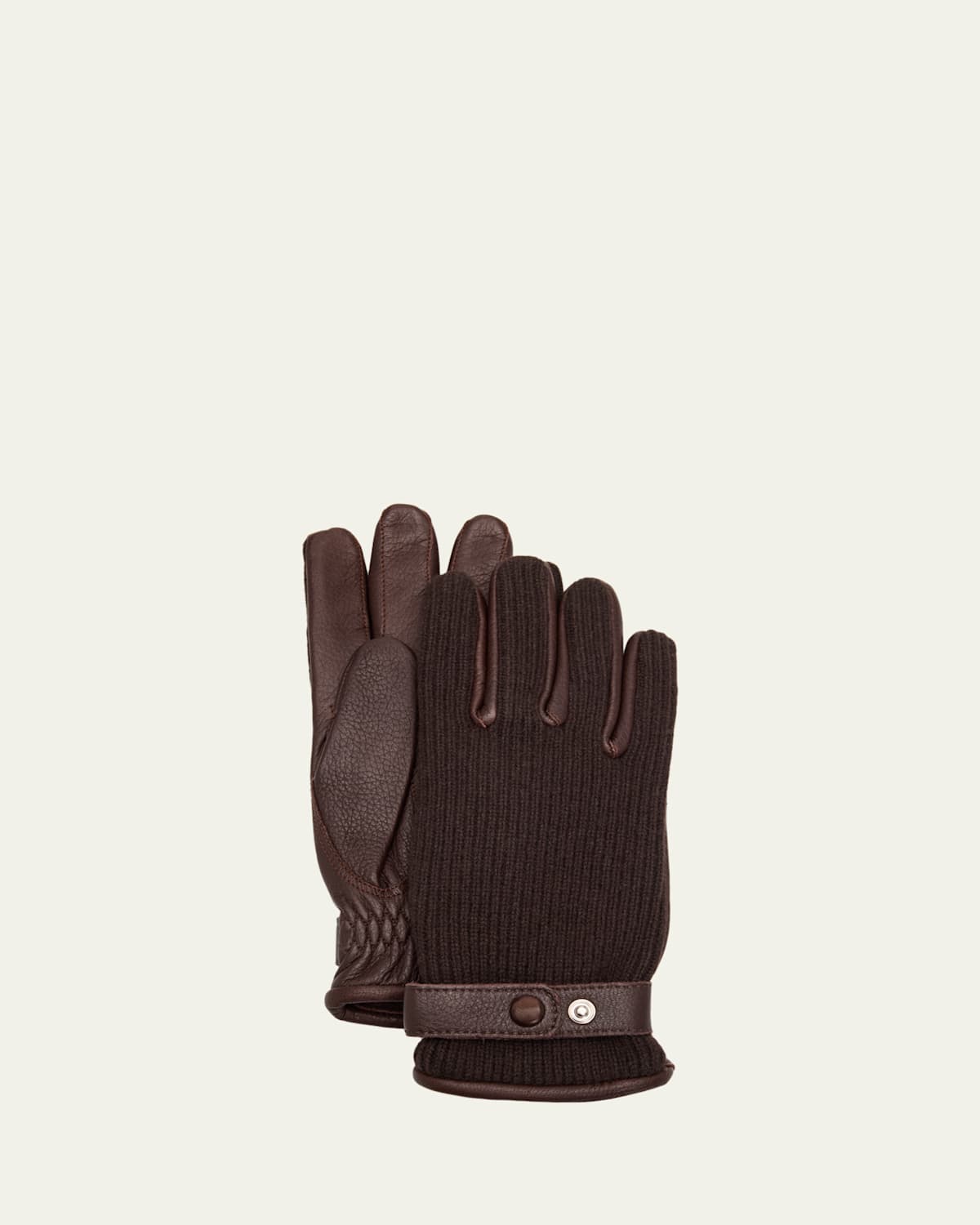 Hestra Gloves Men 's Christopher Elk Leather and Cashmere Knit Gloves