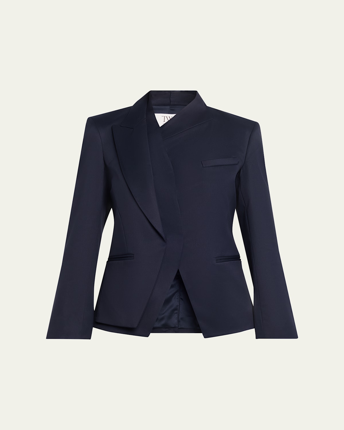 Twp Micks Wife Asymmetric Blazer In Blue