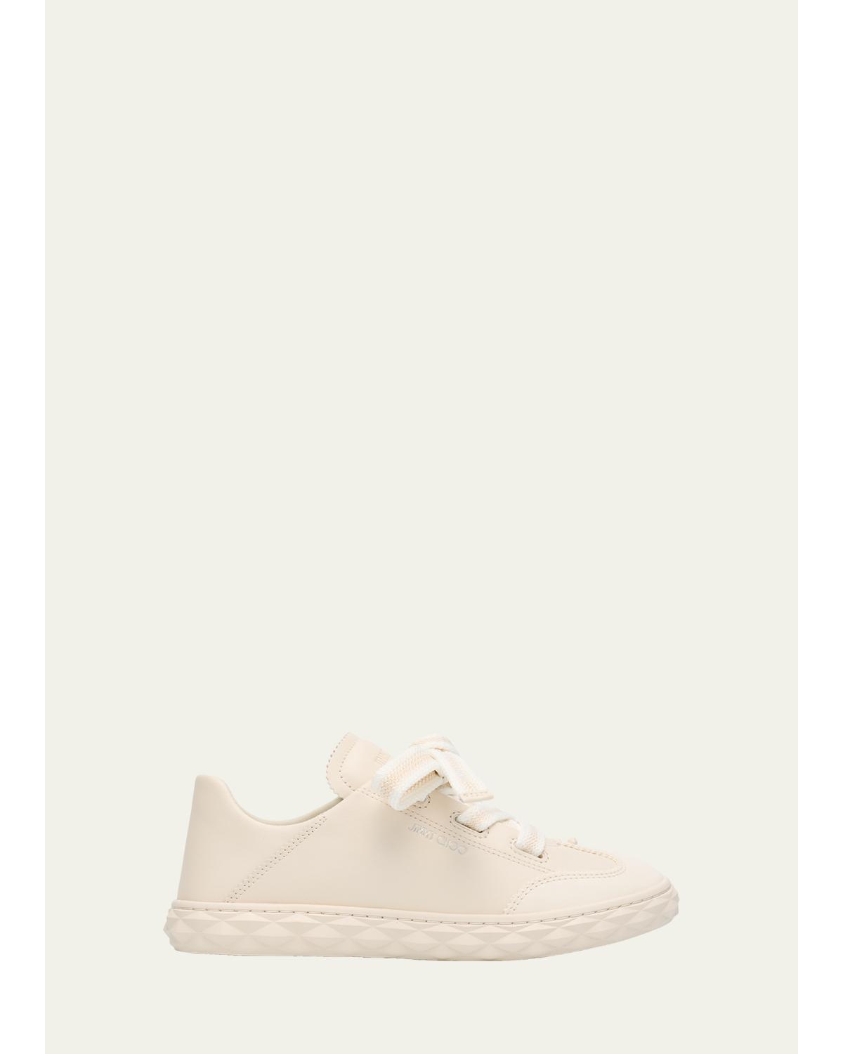 Diamond Flex Lightweight Leather Trainers With Collapsible Heel