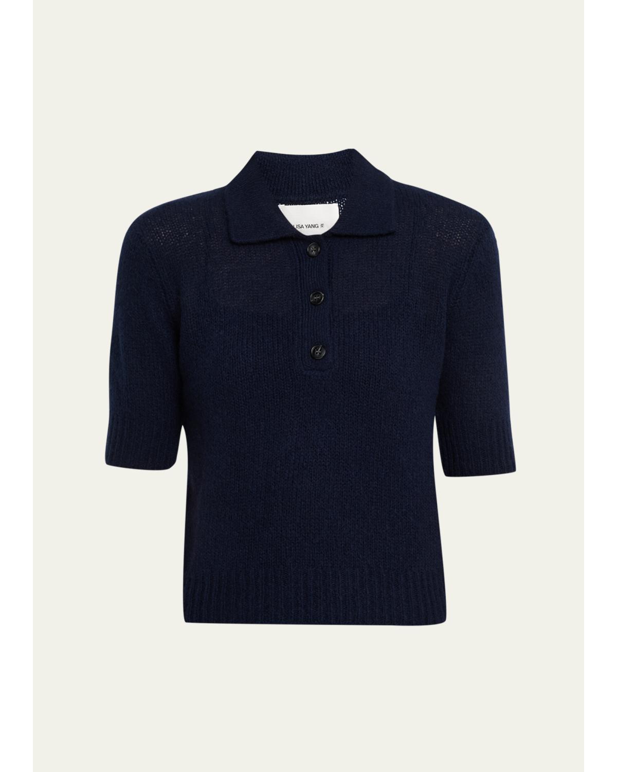 Masy Cashmere Silk Polo Sweater
