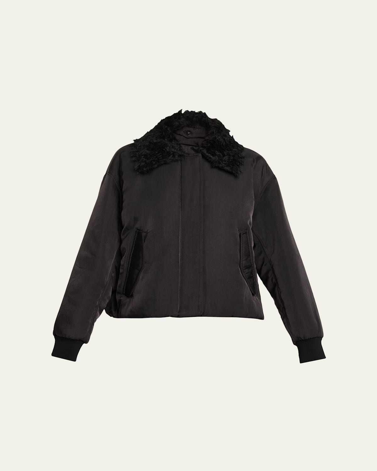 Proenza Schouler White Label Vadra Nylon Jacket In Black