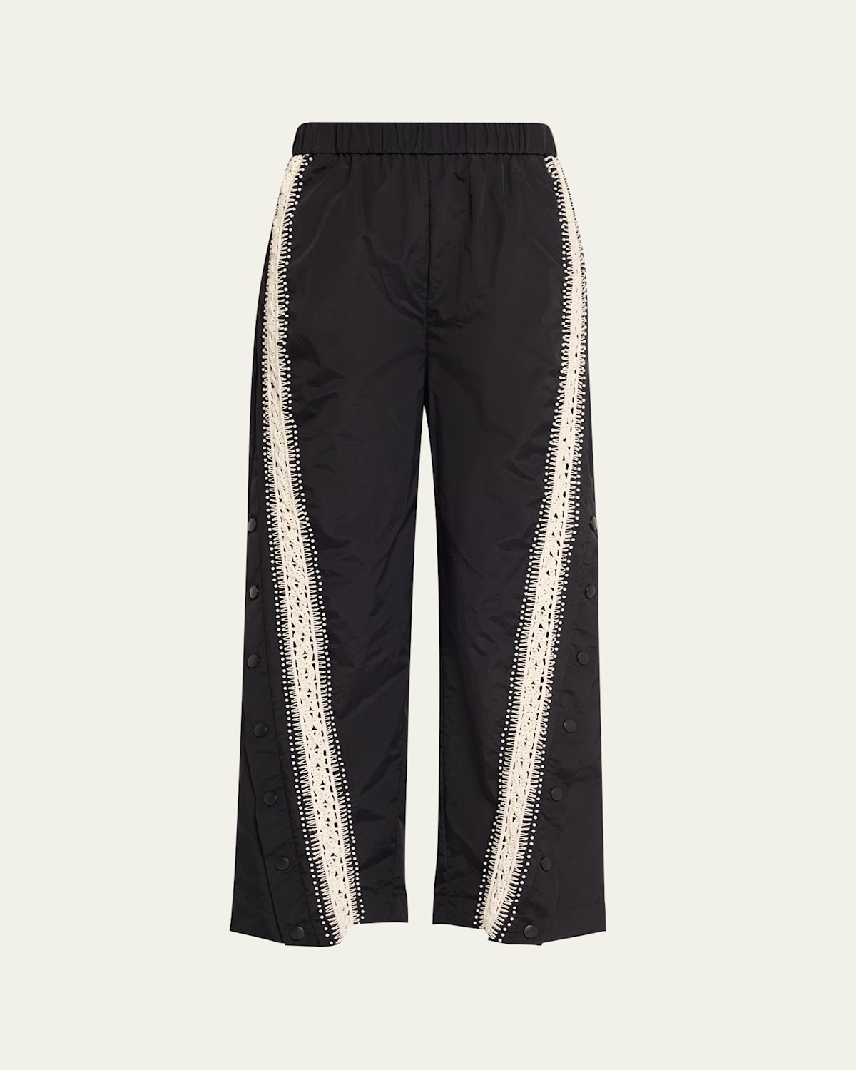 Sea Alberta Embellished Windbreaker Pants In Black