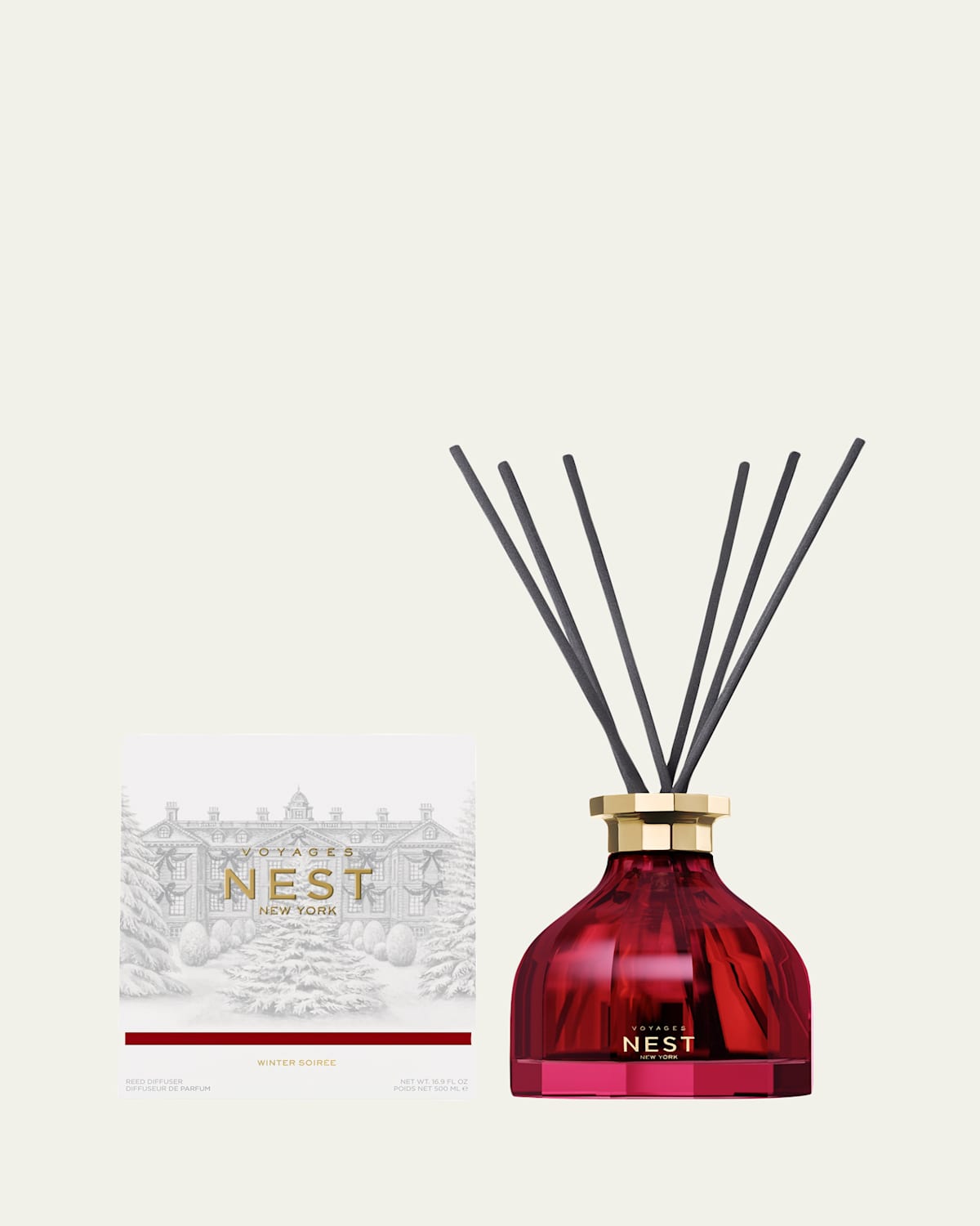 Nest New York Voyages Winter Soiree Reed Diffuser, 16.9 Oz. In Red