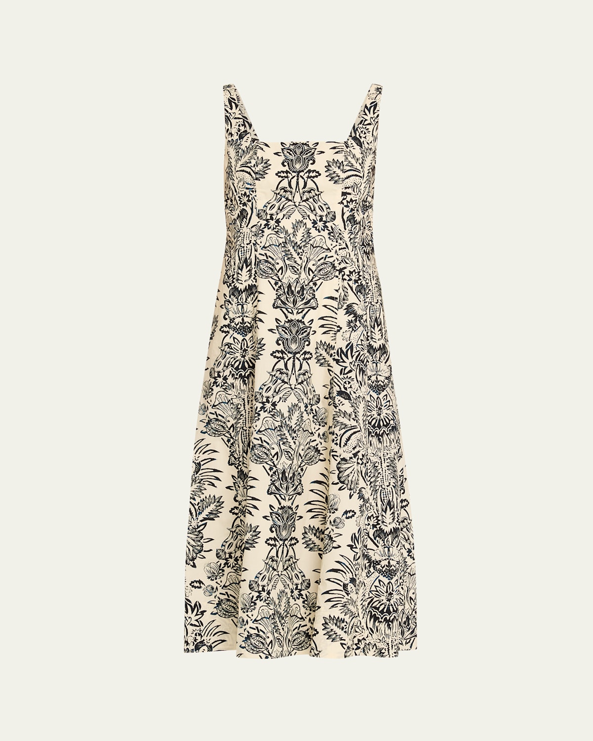 Ulla Johnson Natali Floral Midi Tank Dress In Neutral
