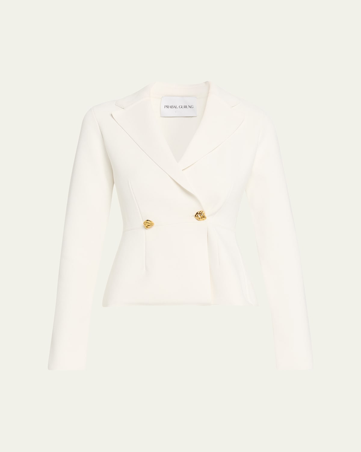 Prabal Gurung Tailored Double-breasted Jacket In White