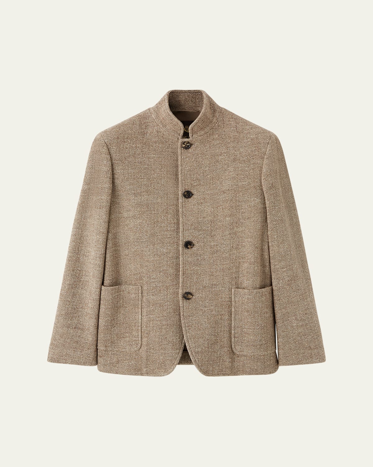 Loro Piana Men's Spagna Single-Breasted Wool and Silk Sweater Jacket