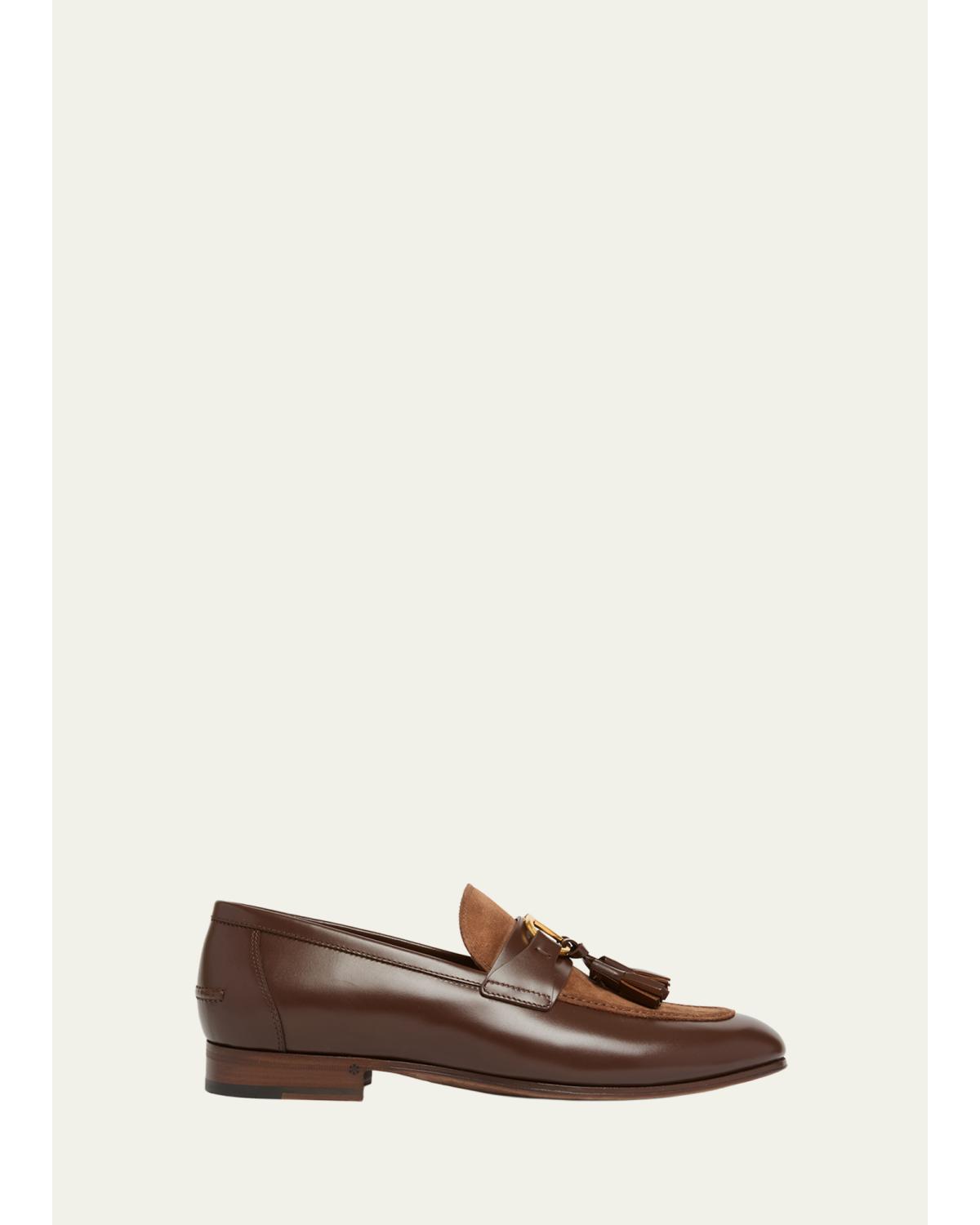 Men'S Vaniteux Vlogo Leather & Suede Tassel Loafers