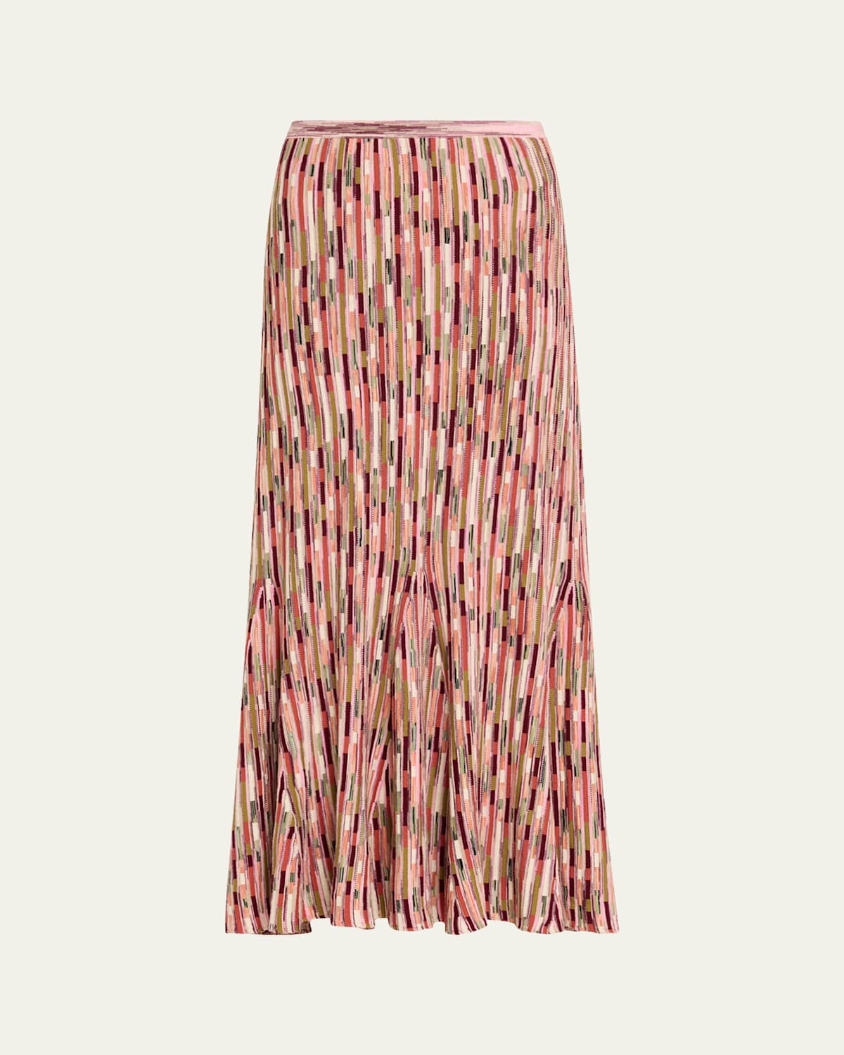 Ulla Johnson Marceline Space-dyed Knit Midi Skirt In Brown