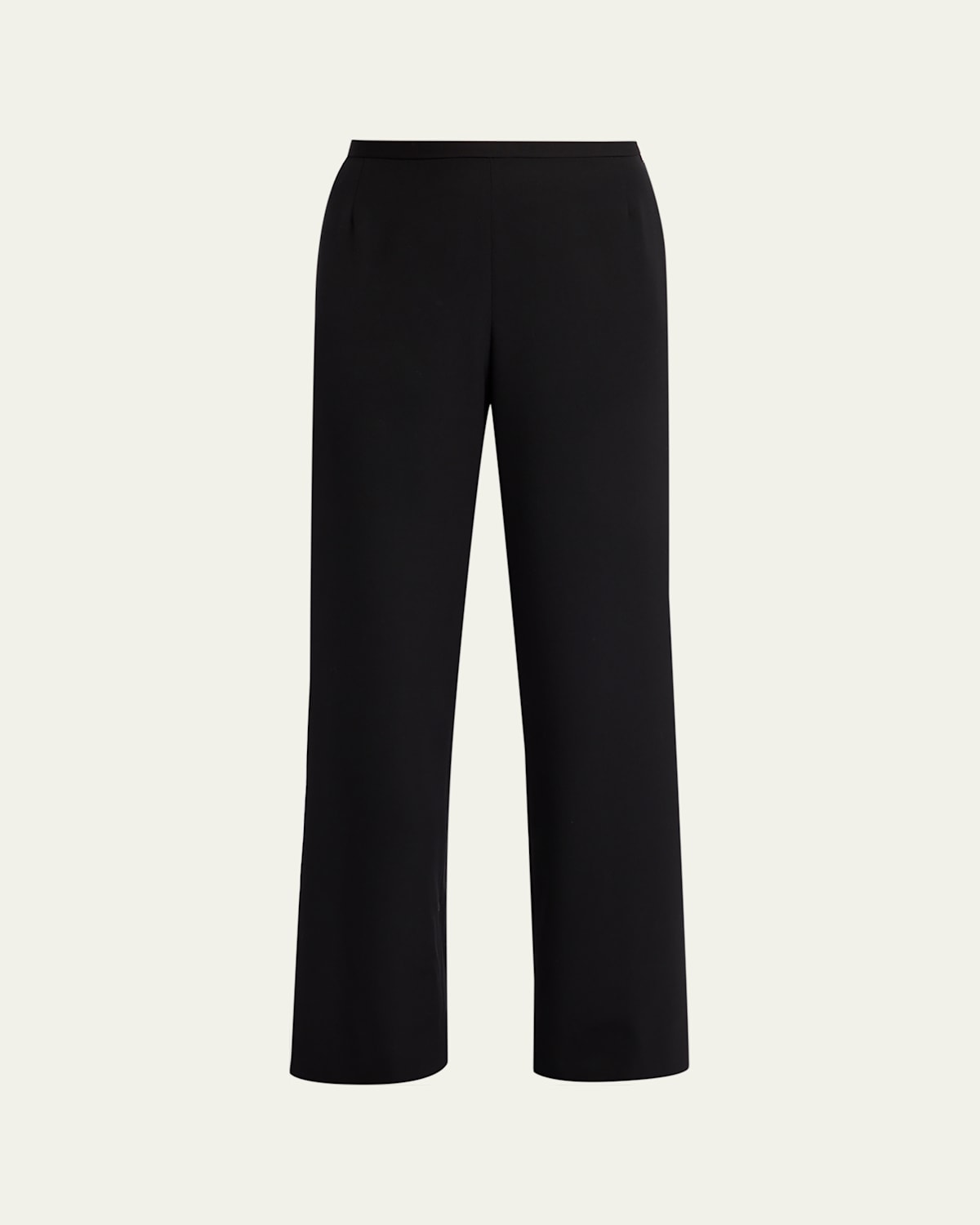 The Row Roger Wool-silk Twill Straight-leg Pants In Black