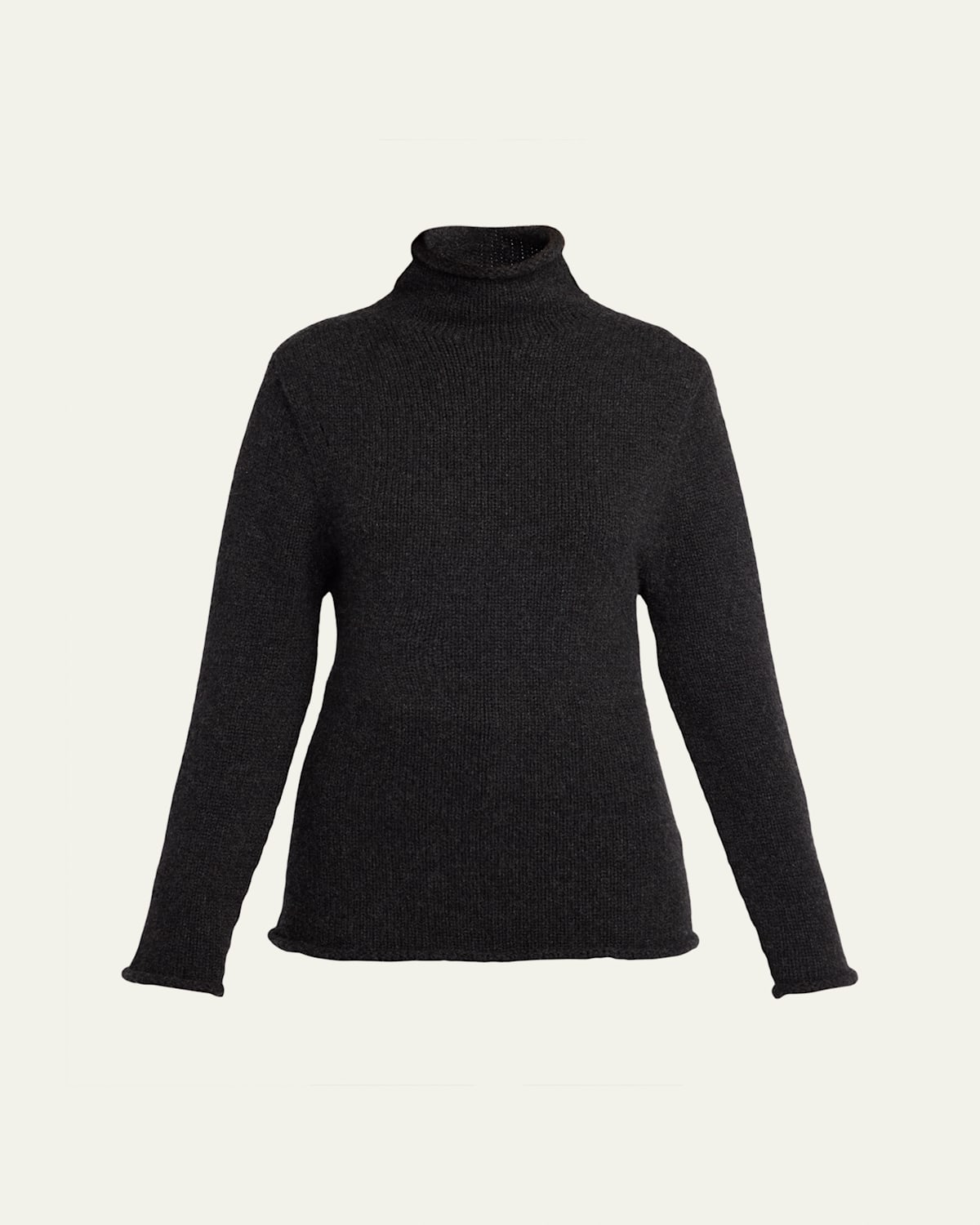 The Row Mariam Mock-neck Cashmere Sweater In Gray
