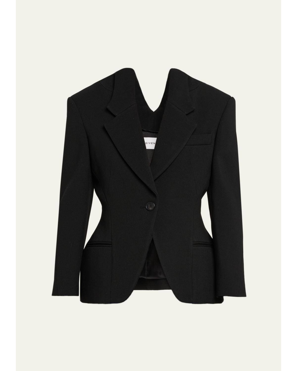 Single-Breasted Slashed Jacket