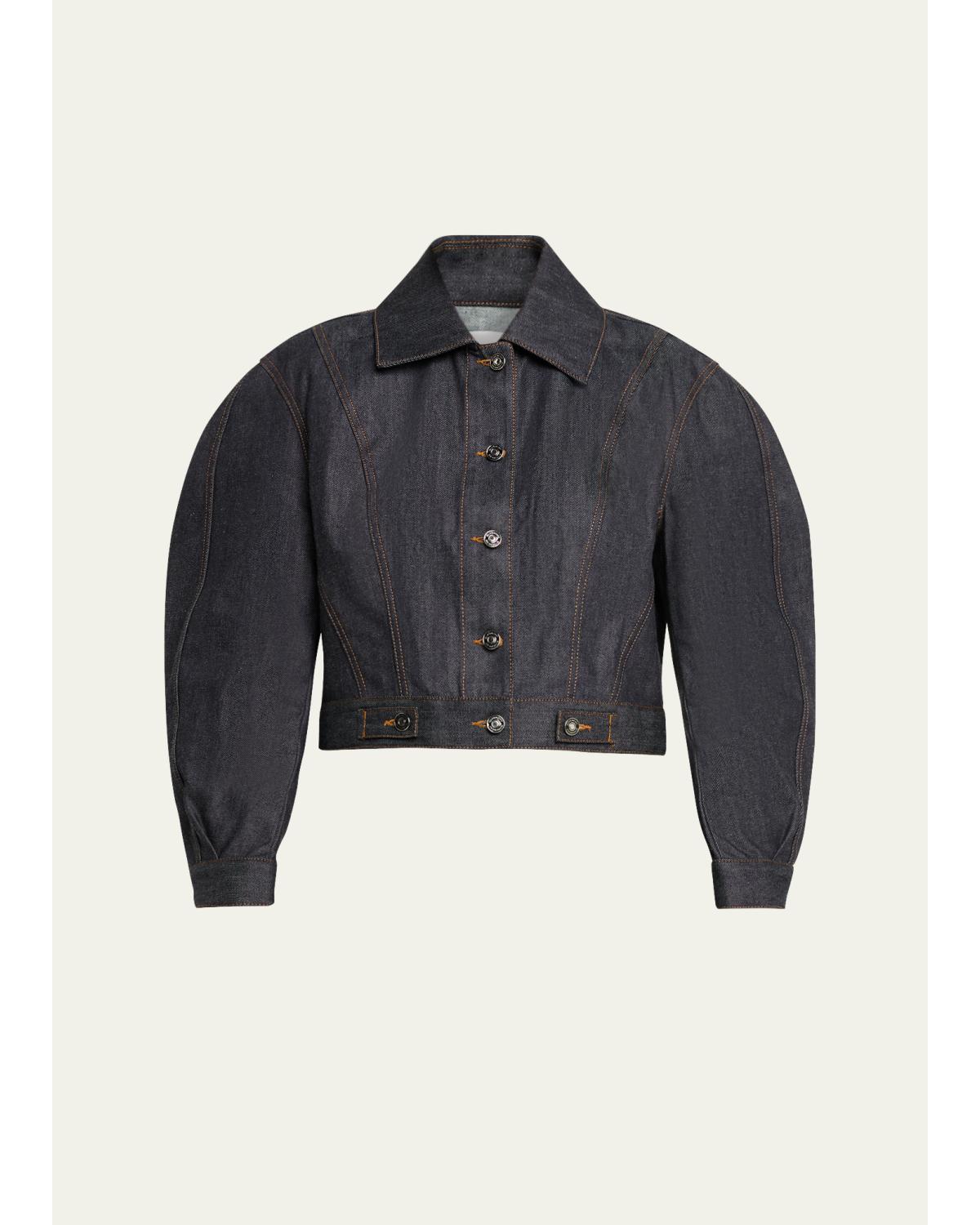 Reversed Raw Denim Cocoon Jacket