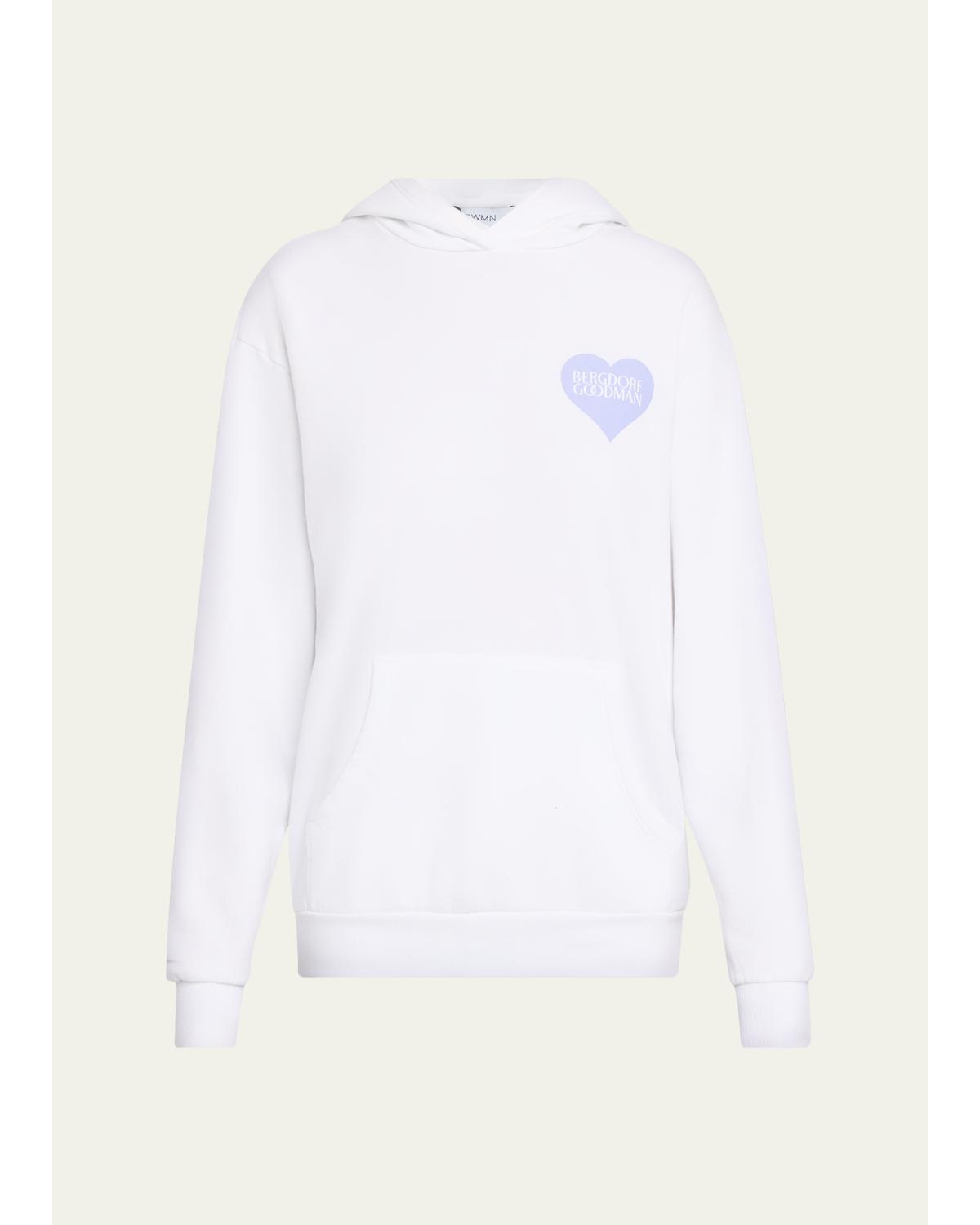 Sprwmn Bg Heart Logo Hoodie In White