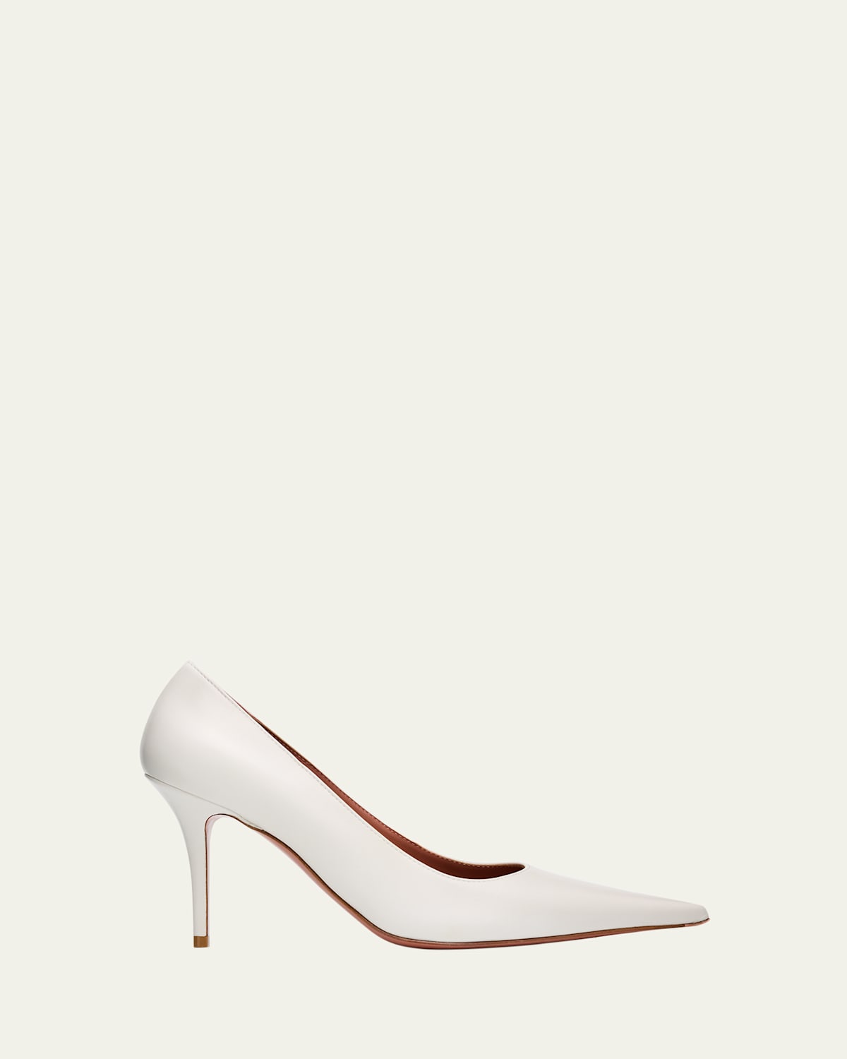 Amina Muaddi 90mm Barbara Leather Pointed-toe Pumps In White