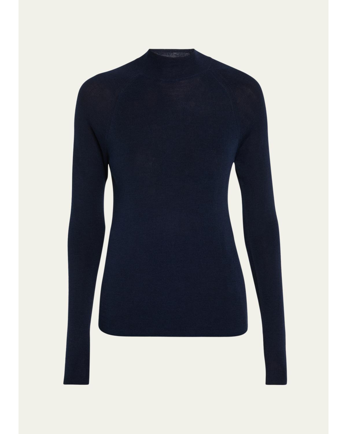 Fine Knit Merino Wool-Silk Sweater