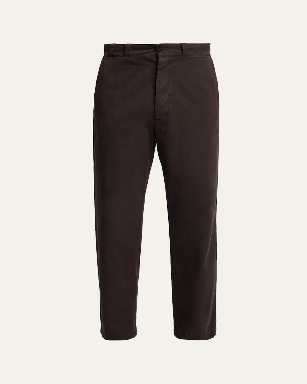 The Row Men's Ottis Cotton And Cashmere Straight-leg Chino Pants In Brown