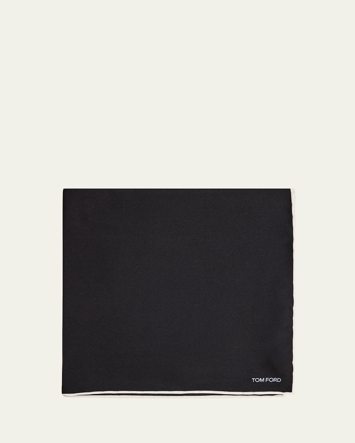 TOM FORD Men's Solid Classic Silk Pocket Square | Thumbnail 4