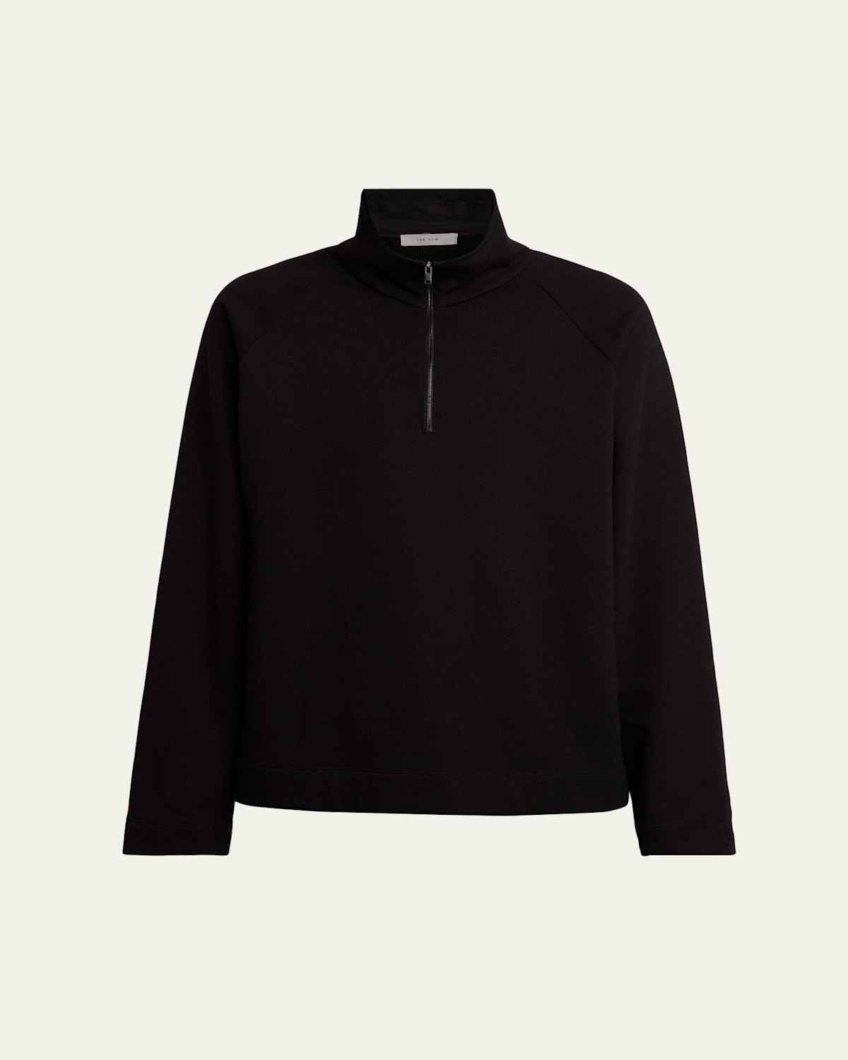 The Row Men's Gallagher Cotton And Cashmere Funnel-neck Sweater In Black