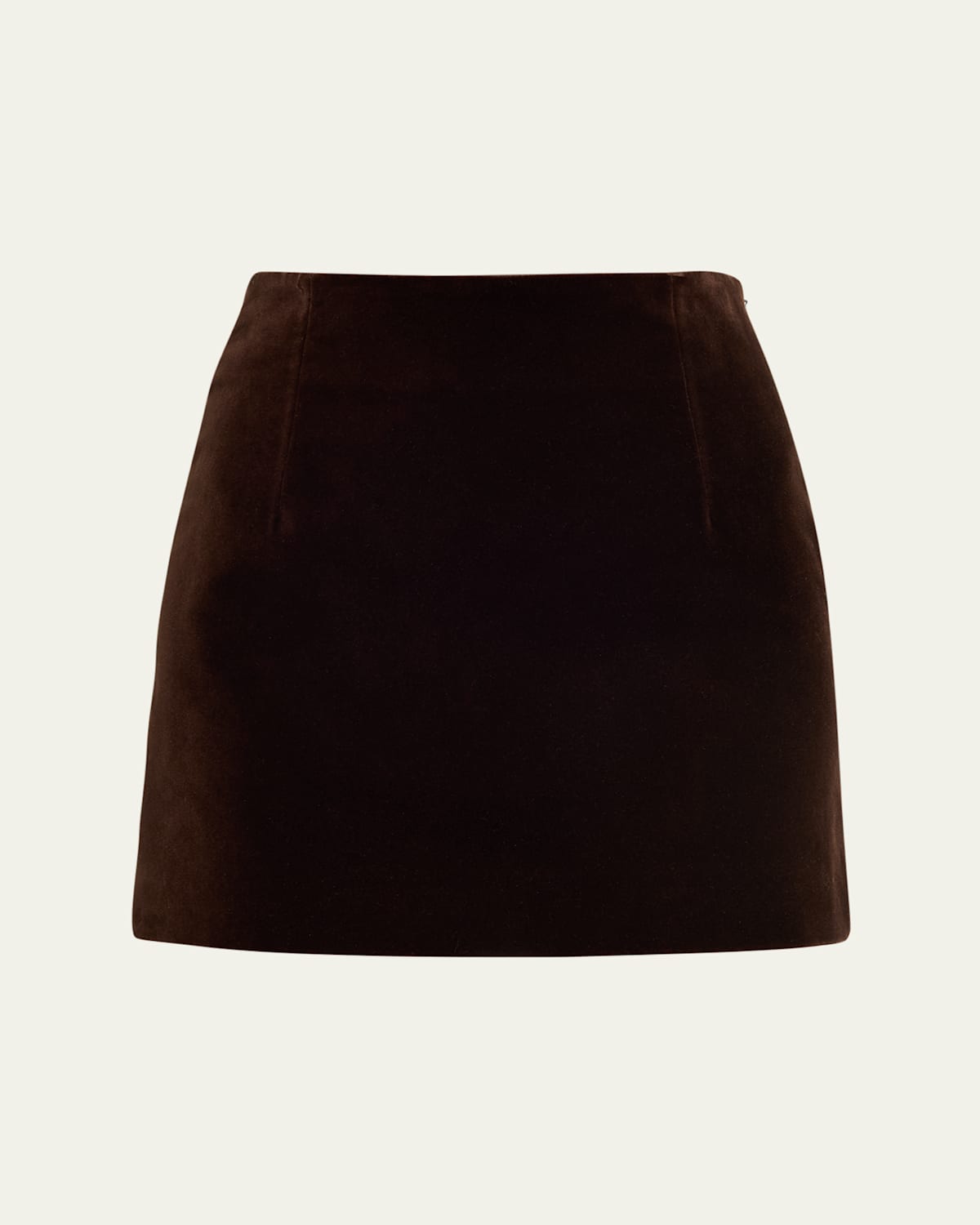 Liberowe Velvet Mini Skirt In Brown