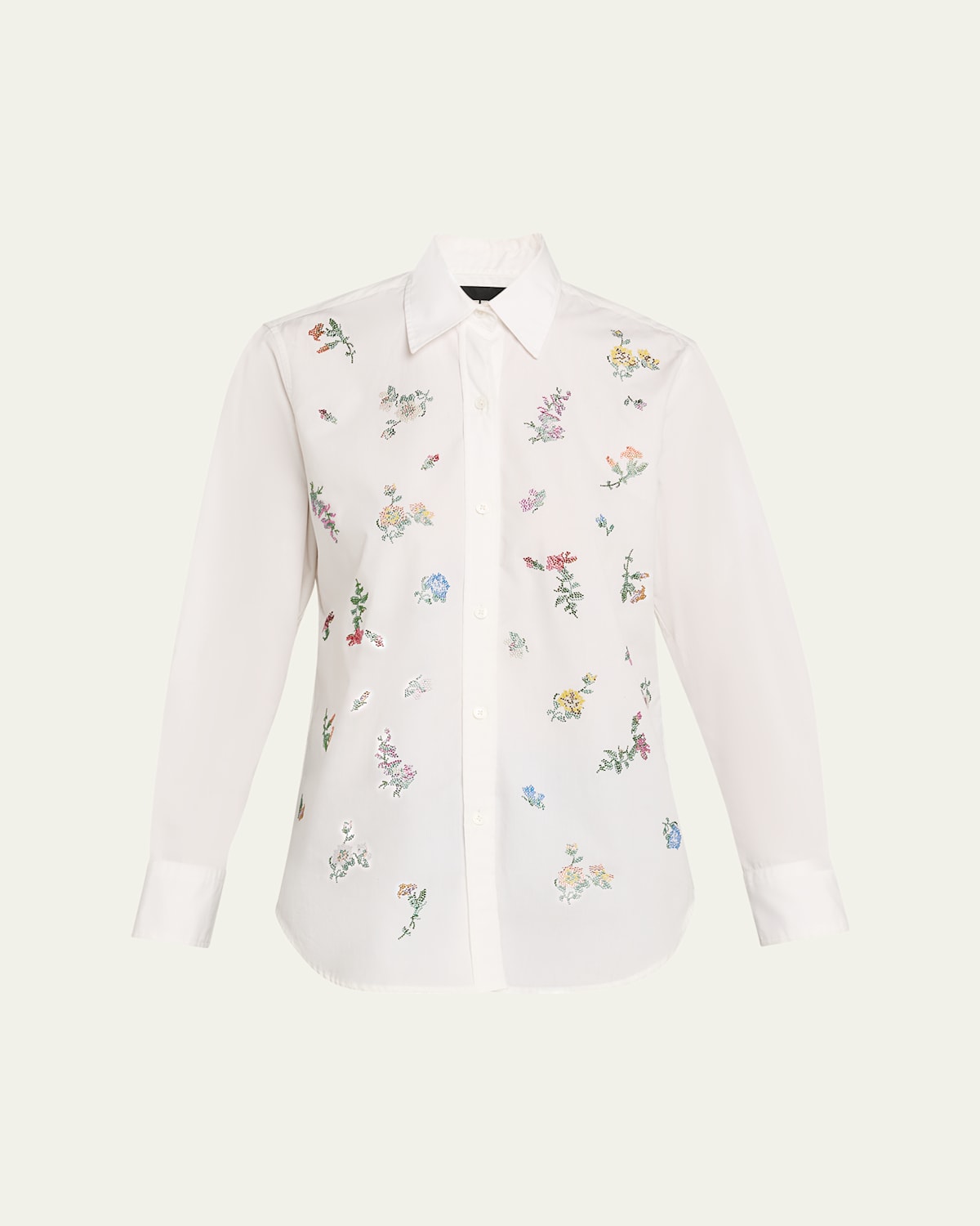 Libertine Joy And Mirth Embellished New Classic Shirt In White