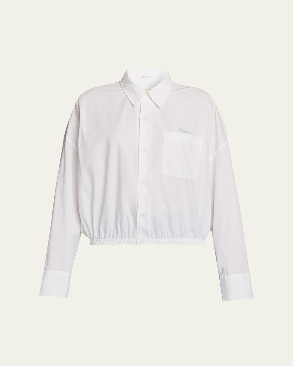 The Scrunchie Frenchie Cropped Button-Front Shirt