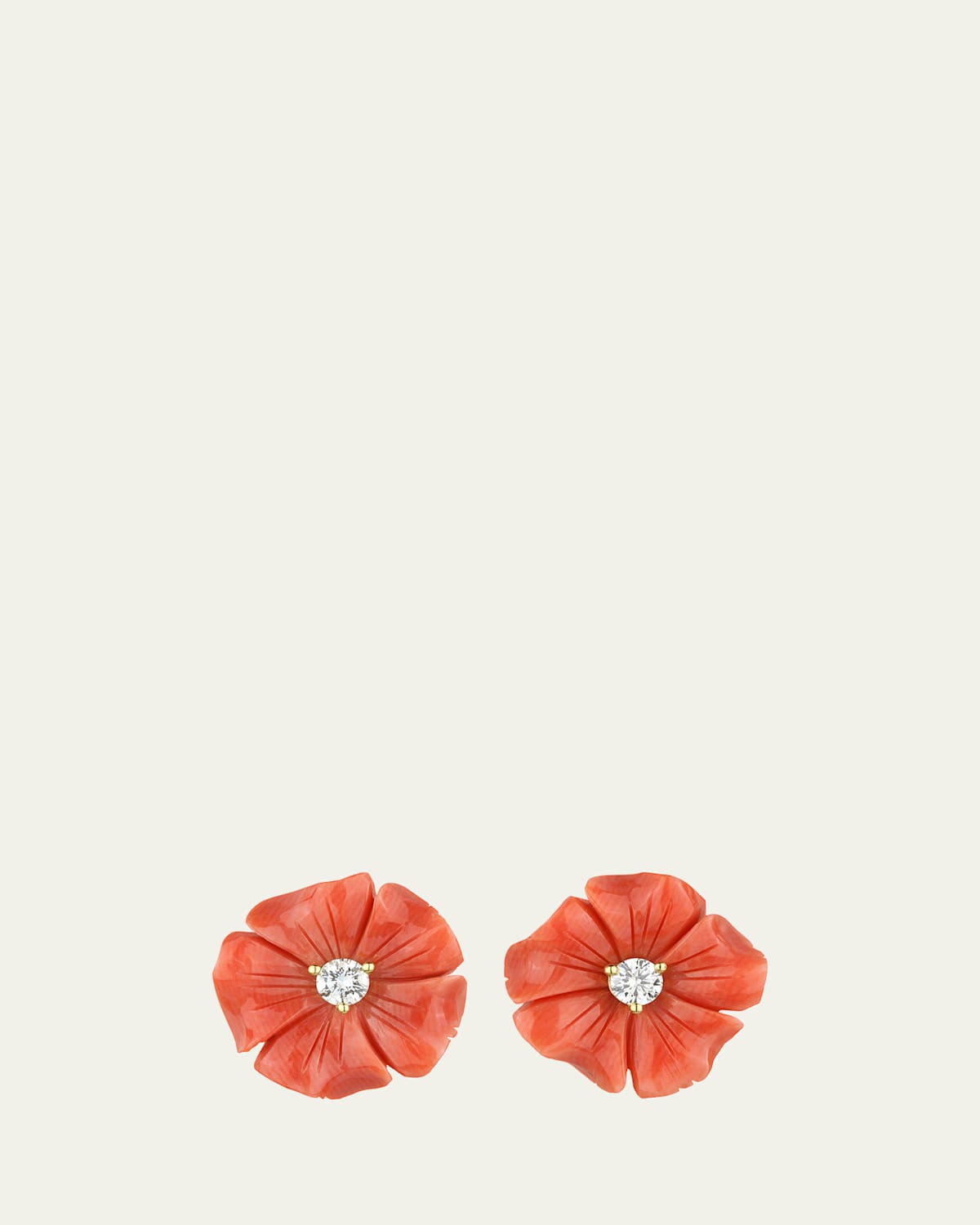 Paul Morelli Coral Posy Stud Earrings with Diamonds