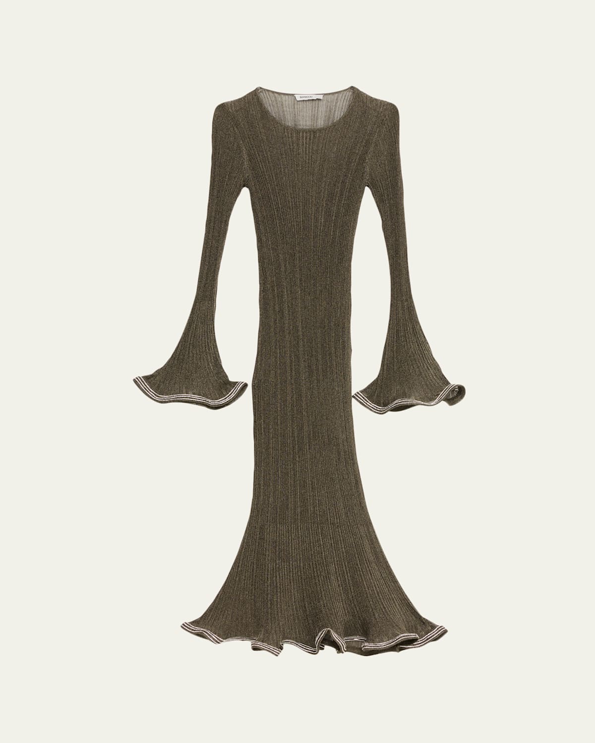 Simkhai Chessie Embellished Knit Midi Dress In Green