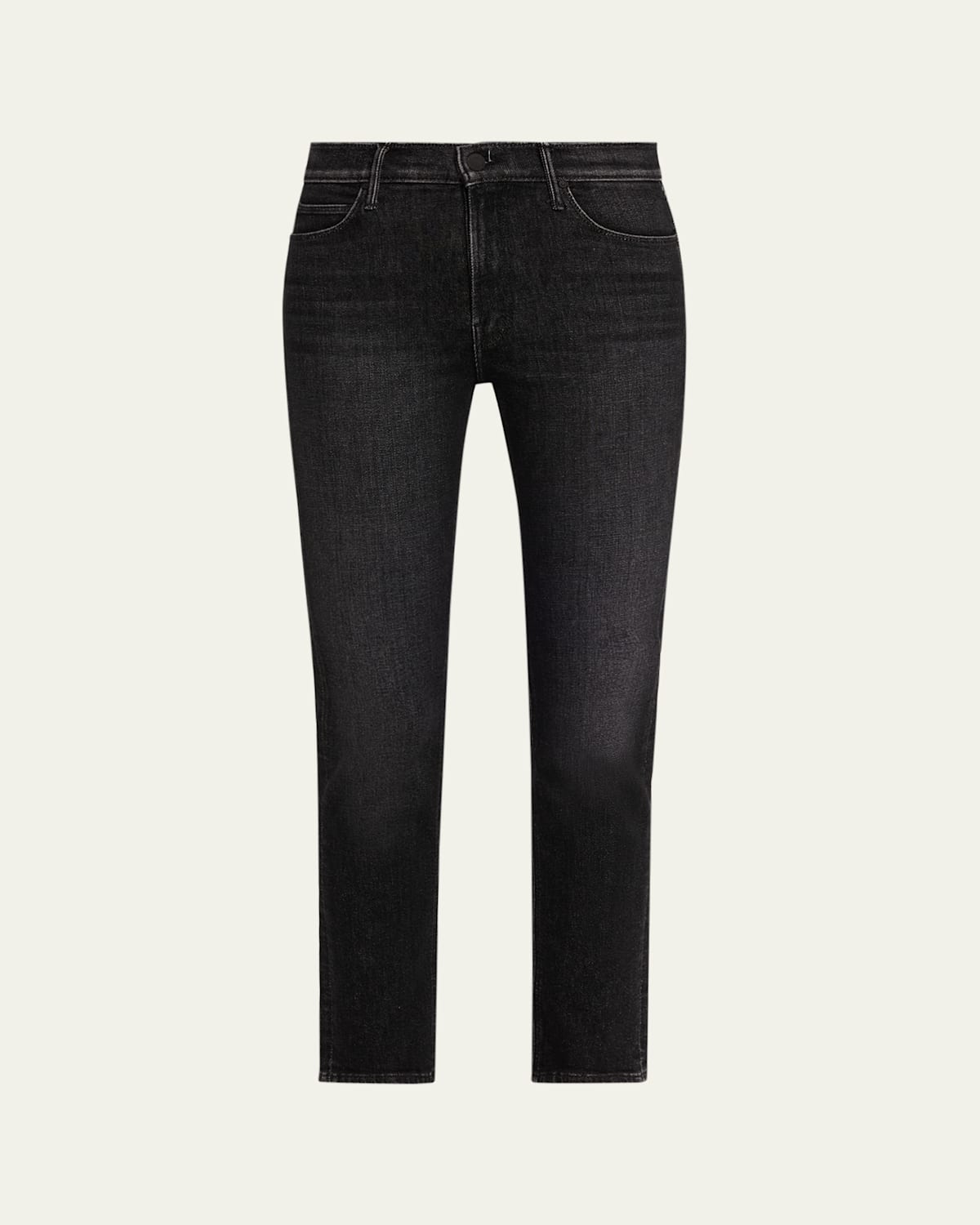 Mother The Mid-rise Dazzler Flood Jeans In Black