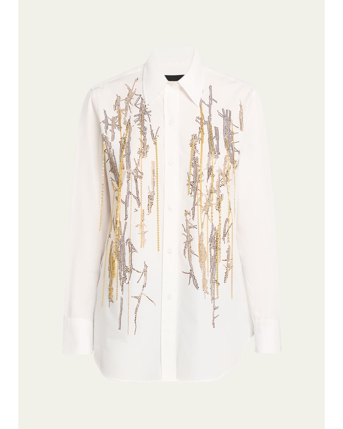 Unchained Melody Embroidered Button-Front Shirt