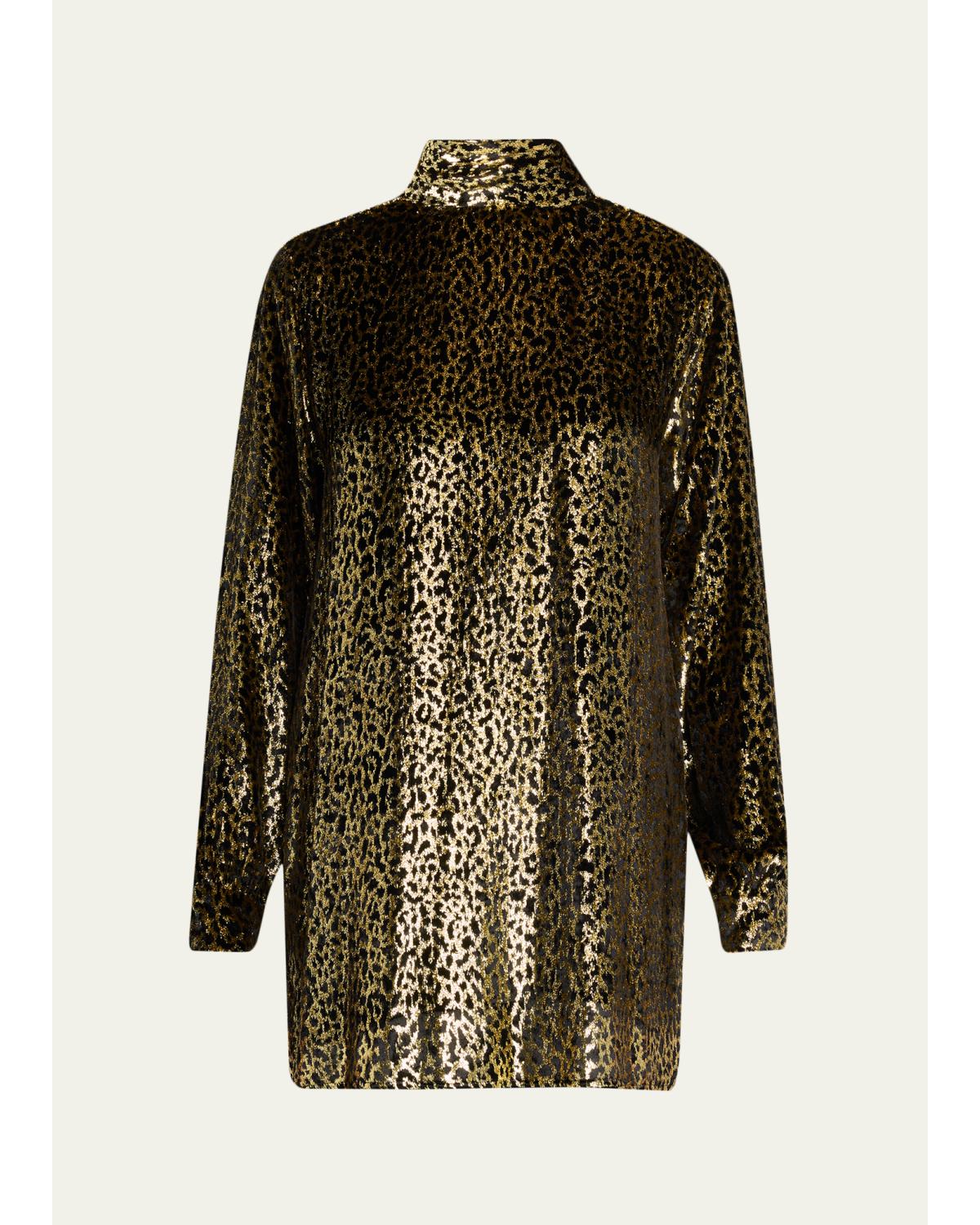 Vreeland Bianca Neck-Tie Tunic Top