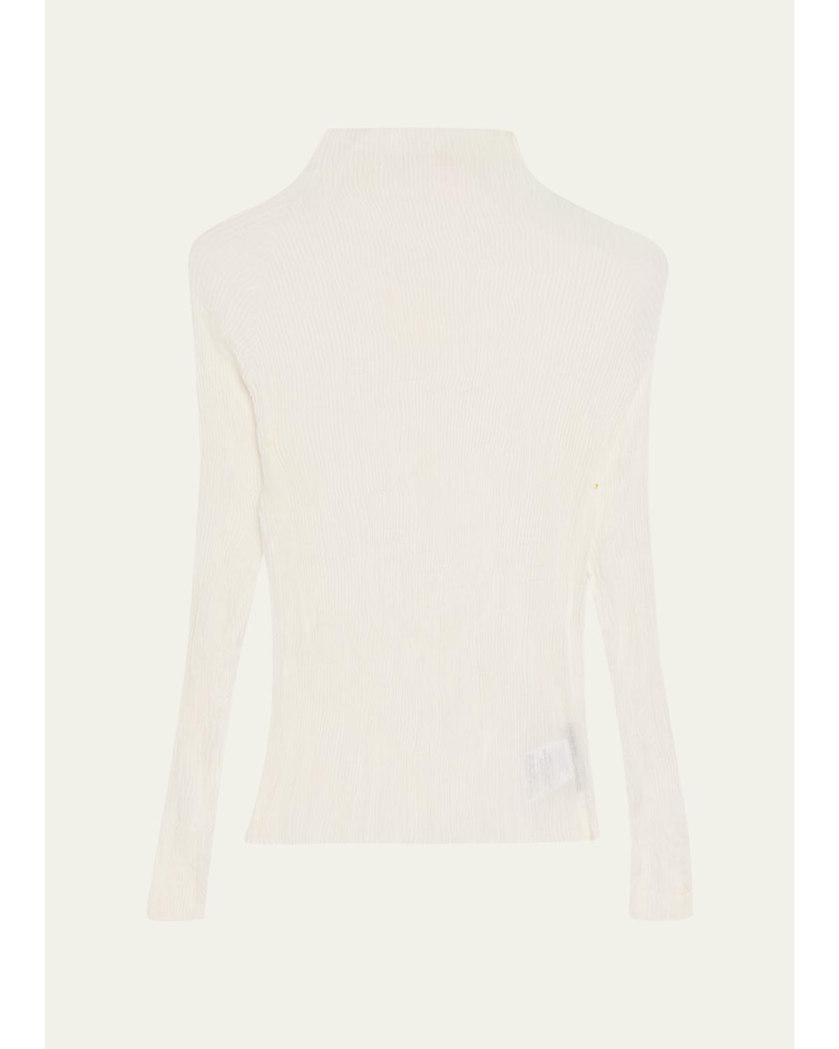 Chiffon Twist Long-Sleeve Top