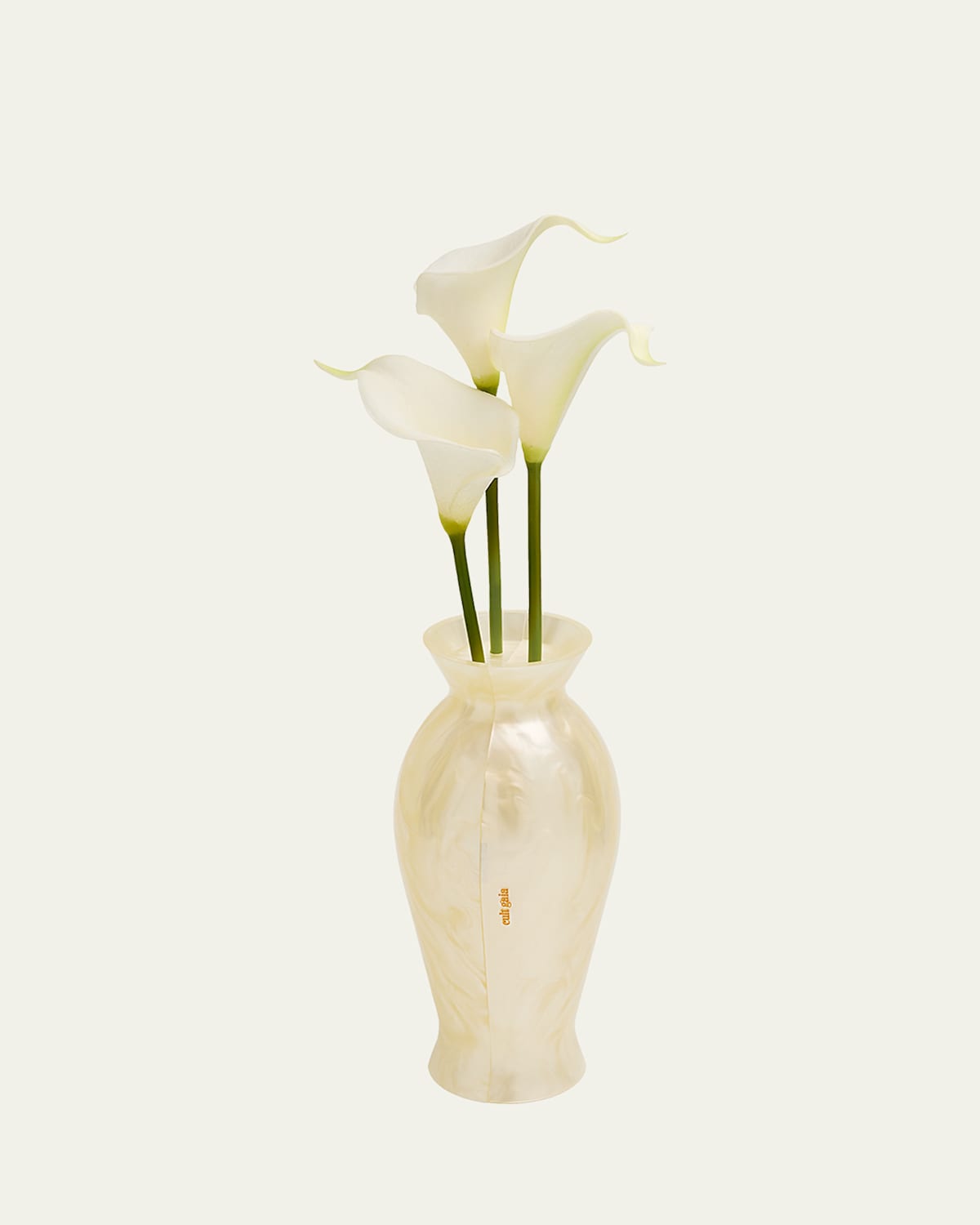 Cult Gaia Florence Acrylic Calla Lily Vase Clutch Bag In Neutral