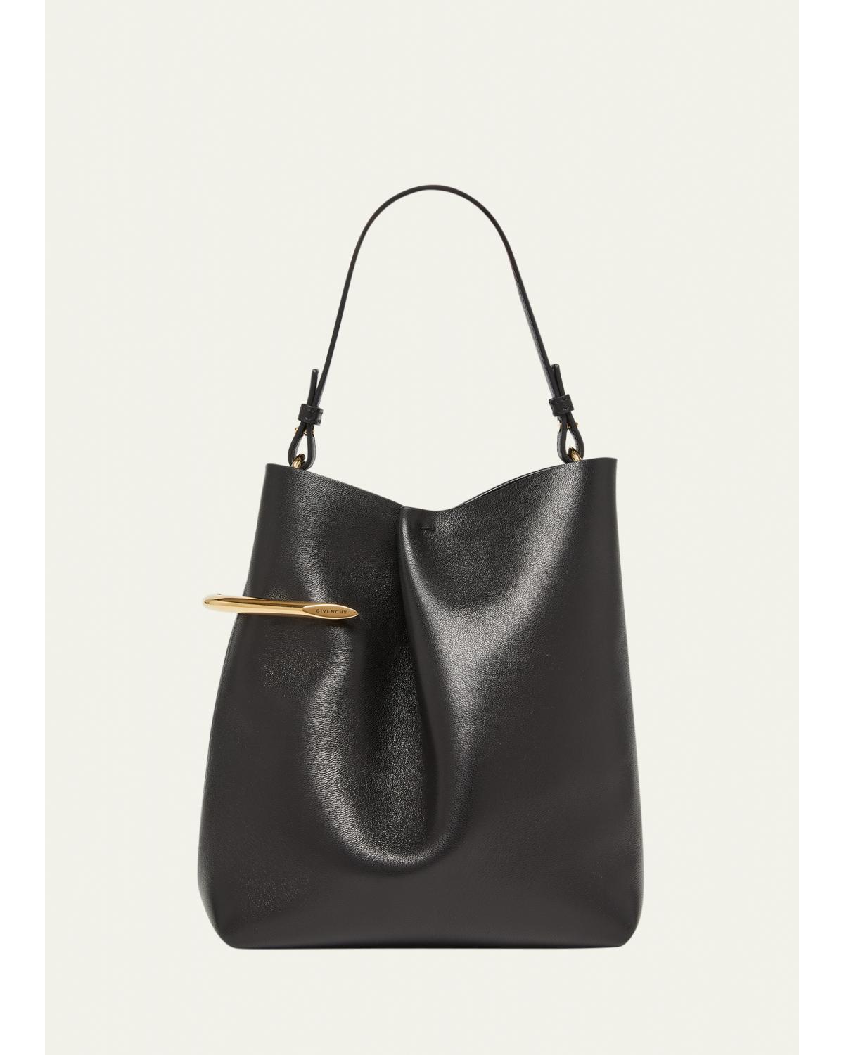 Pinch Top-Handle Bag in Grain Leather