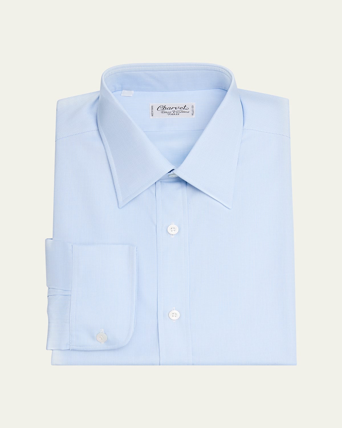 Charvet Men's Point-Collar Cotton Dress Shirt