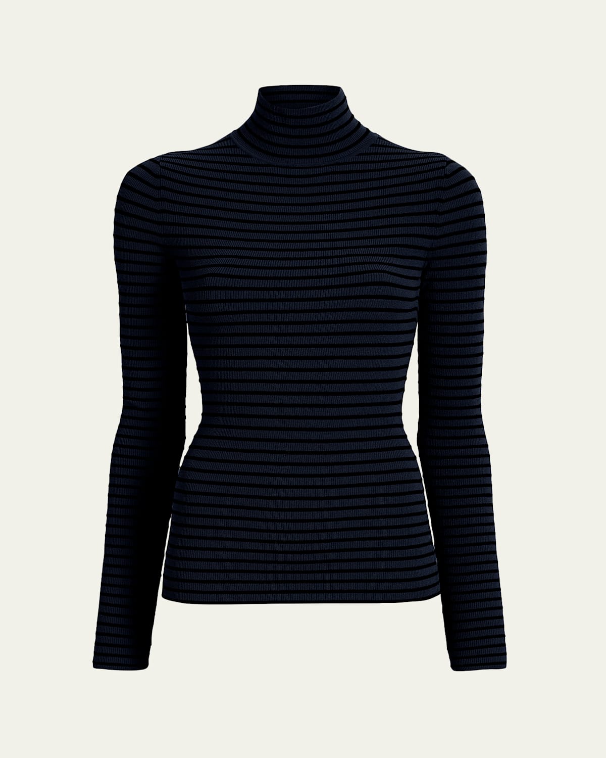 Proenza Schouler Didi Matte Viscose Velvet Stripe Turtleneck In Multi