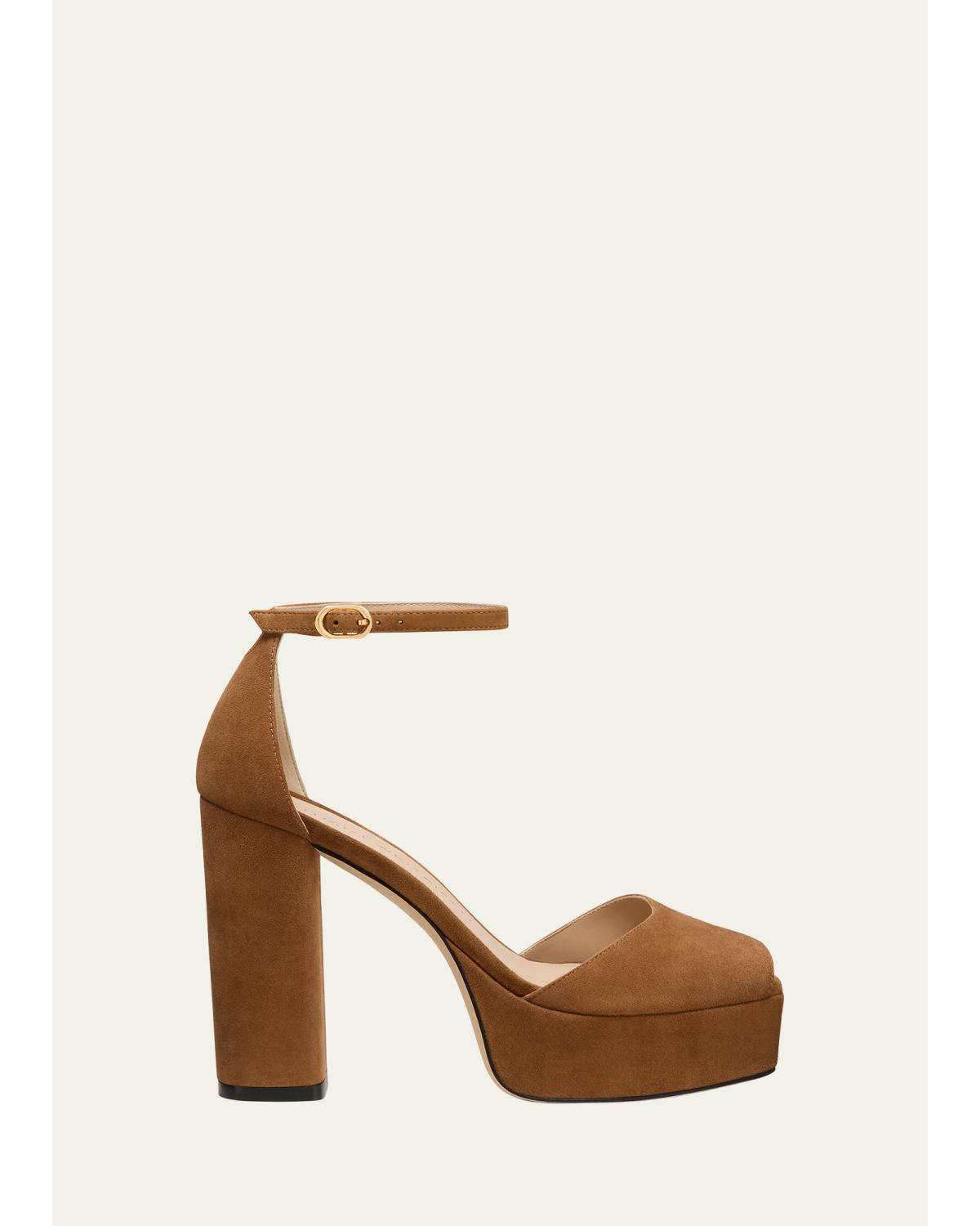 110Mm Sabrina Suede Platform Sandals