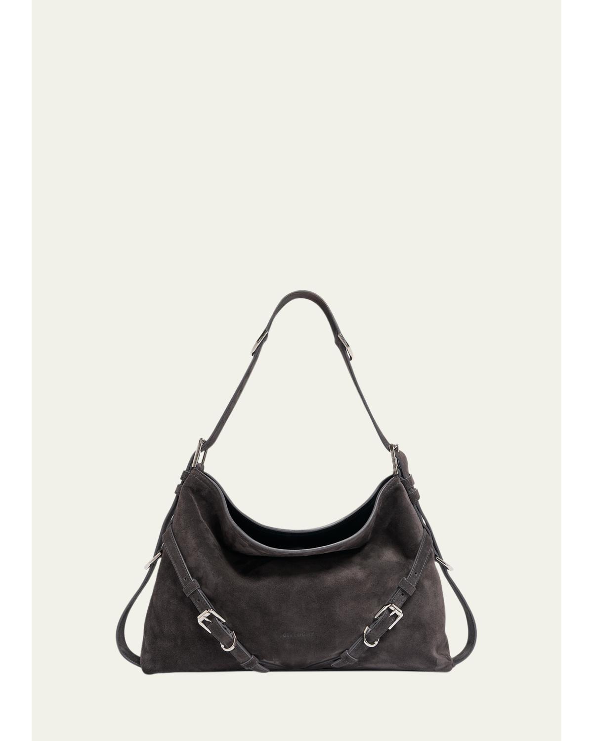 Medium Voyou Suede Shoulder Bag