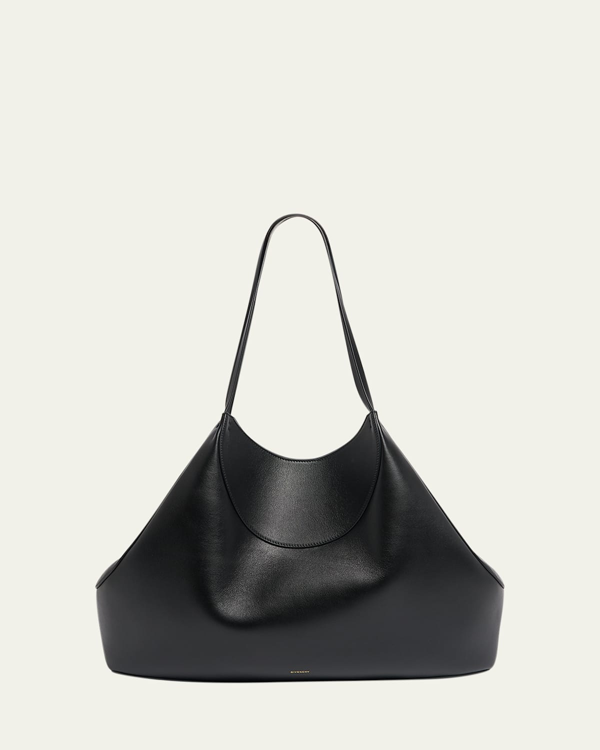 Givenchy Facet Cabas Medium Tote Bag In Grain Leather In Black