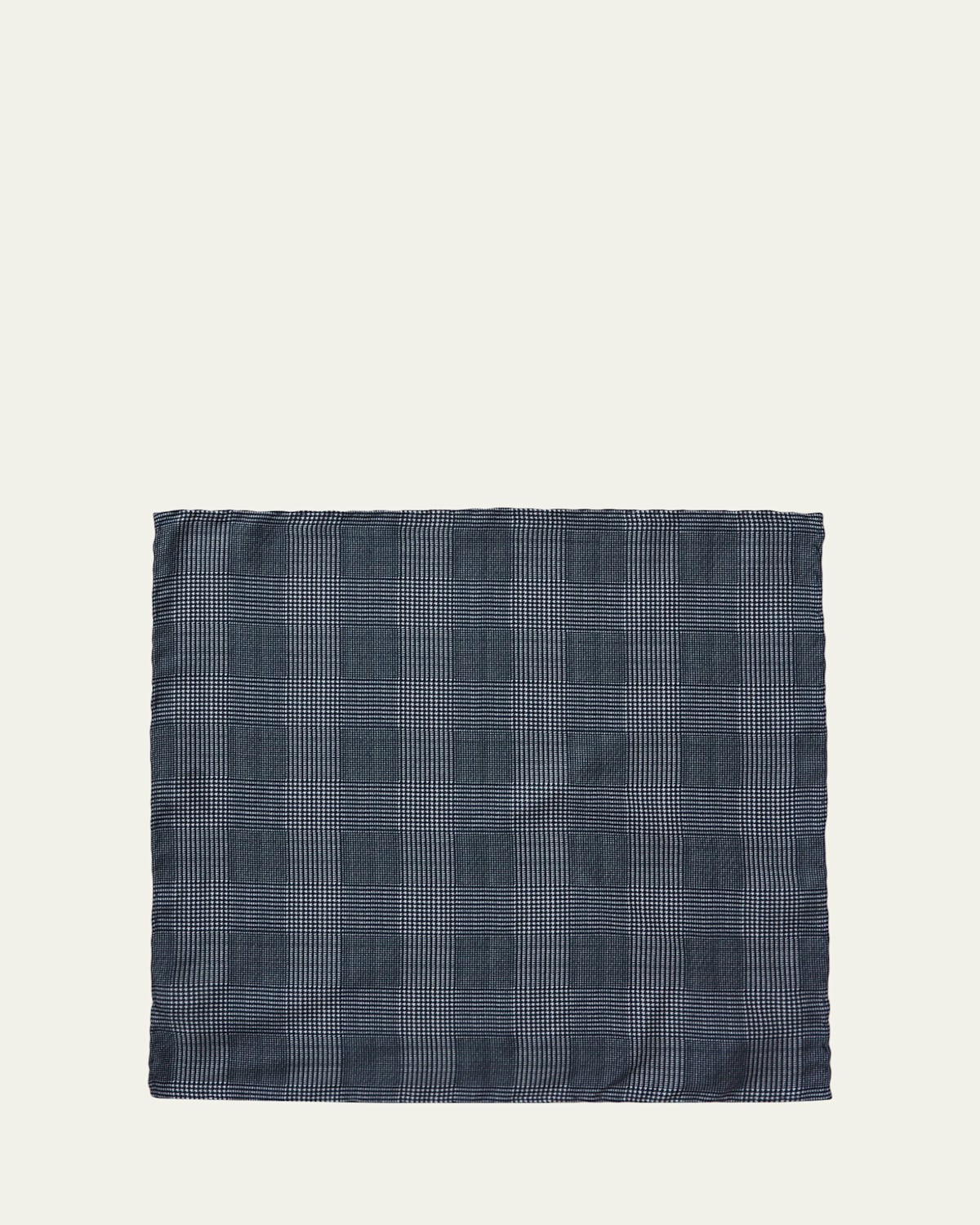 Anderson & Sheppard Men 's Silk Prince of Wales Pocket Square