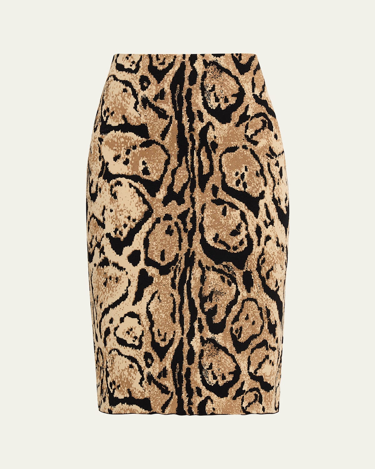 Stella Mccartney Leopard Jacquard Knit Pencil Skirt In Multi