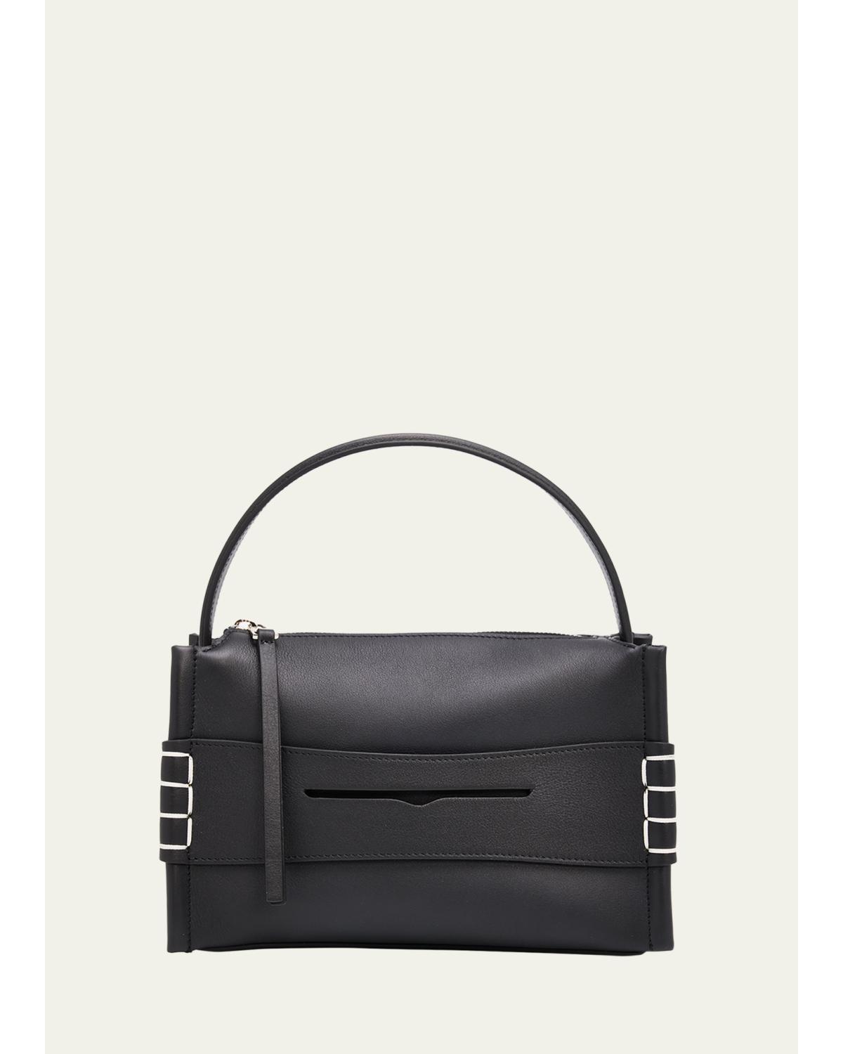 Small Loafer Leather Top-Handle Bag