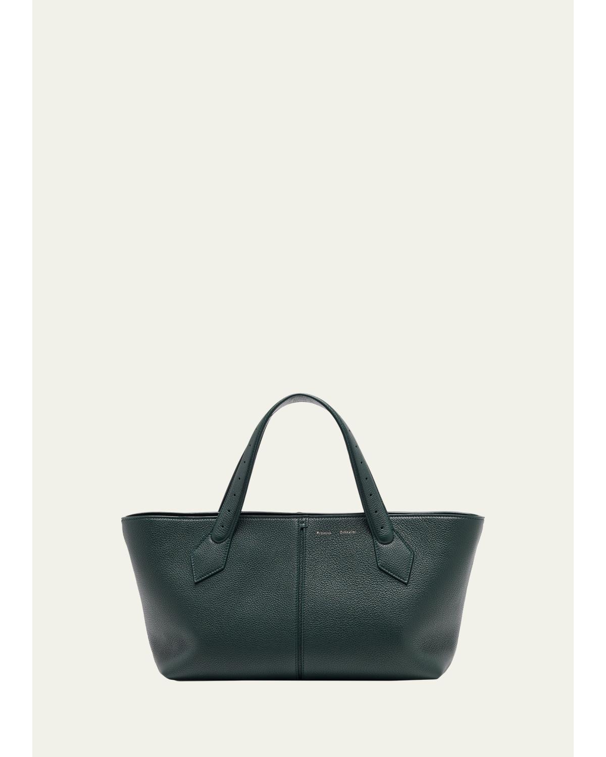 Chelsea East-West Pebble Leather Tote Bag