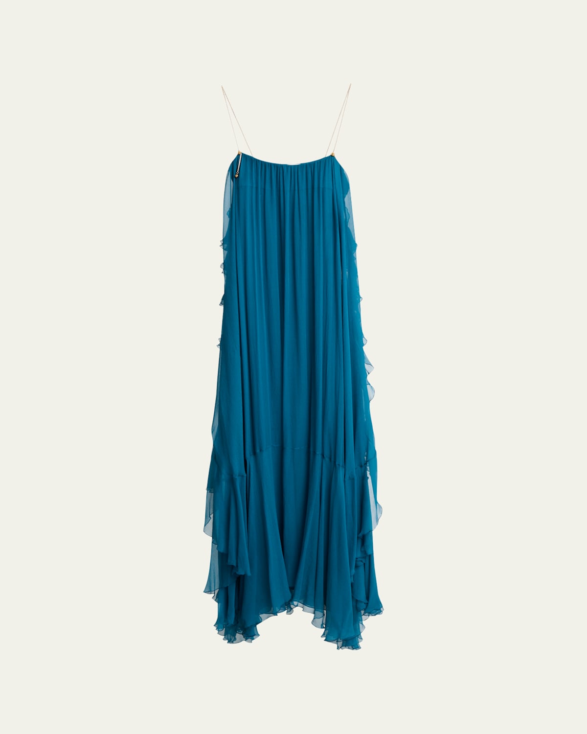 Chloé Chain-strap Organic Silk Mousseline Gown